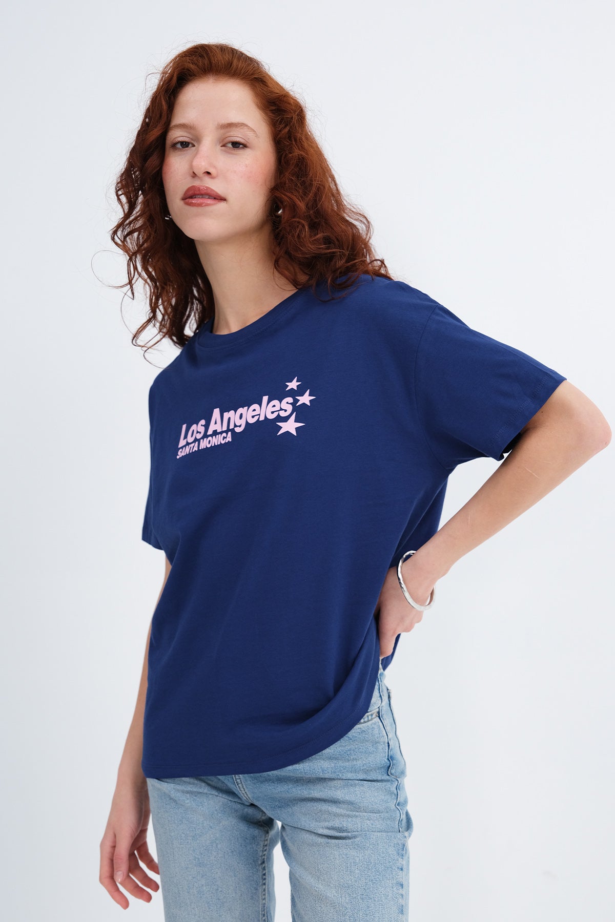 Royal-Blue_Los-Angeles-Printed-T-shirt-addax