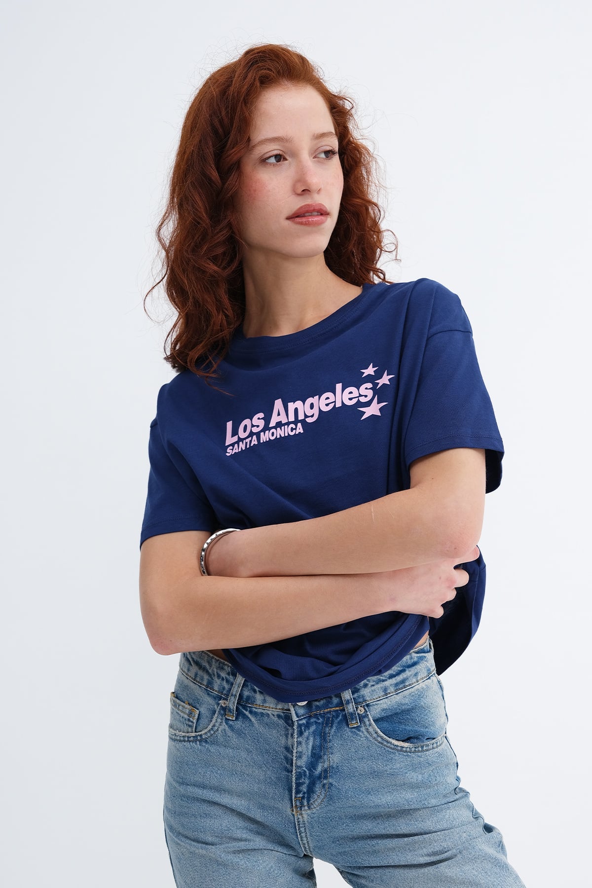 Royal-Blue_Los-Angeles-Printed-T-shirt-addax