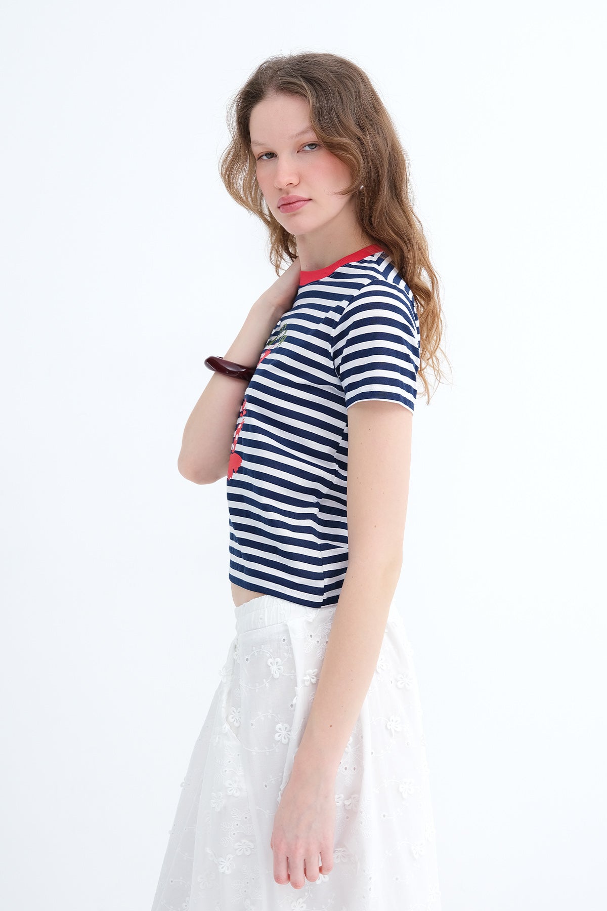 Navy-blue_Striped-Printed-T-shirt-addax