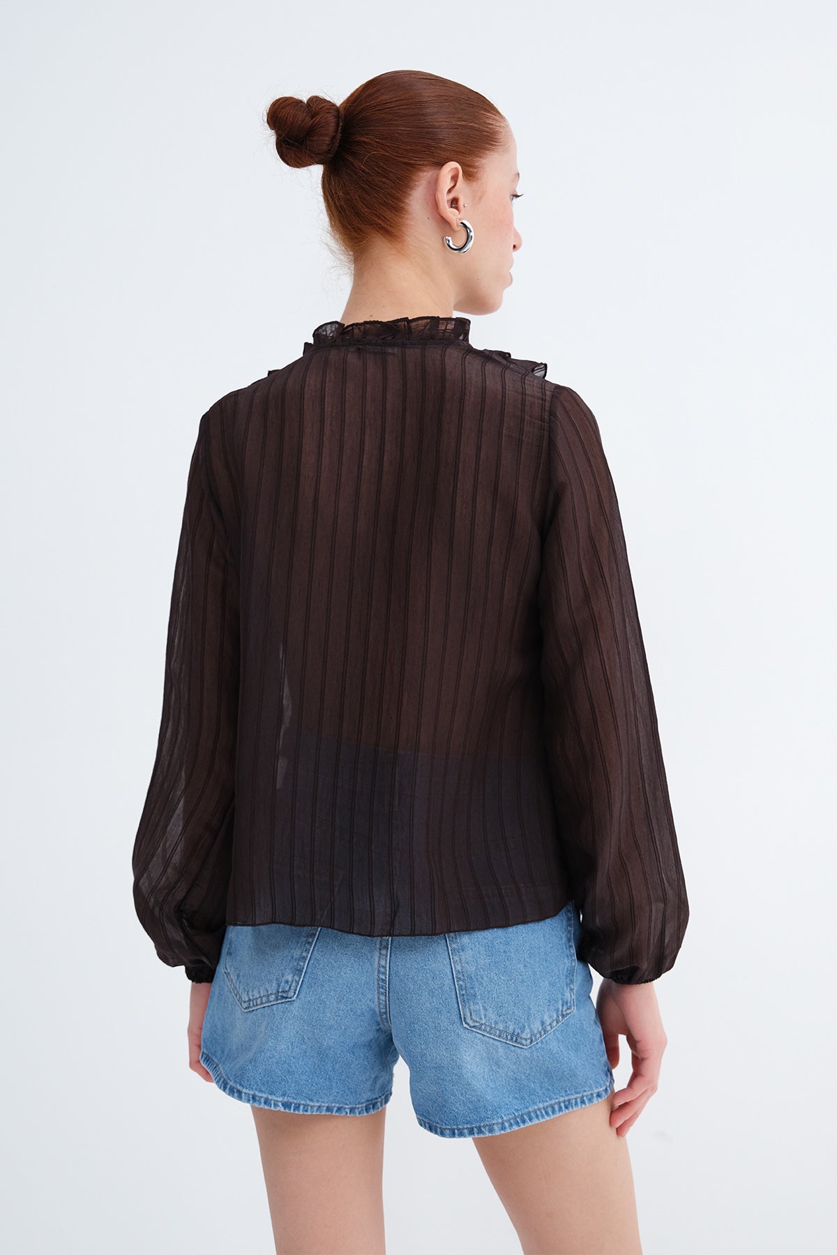 Bitter-Coffee_Ruffled-Front-Buttoned-Blouse-addax