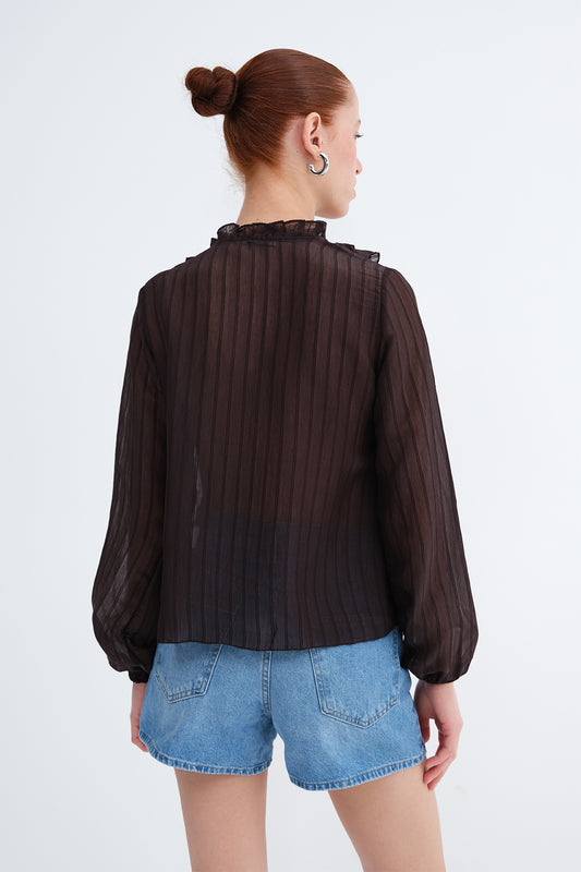 Bitter-Coffee_Ruffled-Front-Buttoned-Blouse-addax
