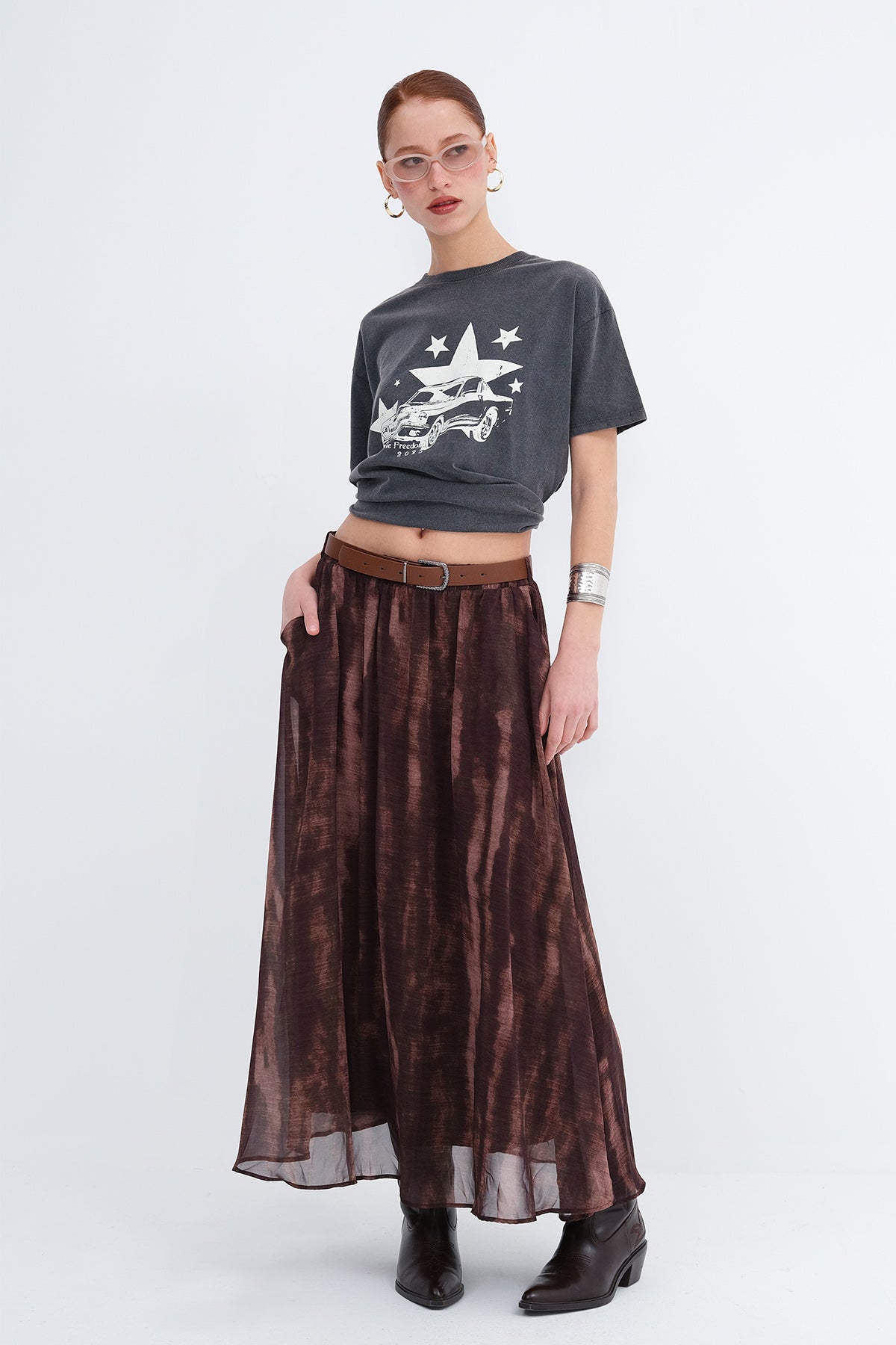 Brown_Belted-Long-Tulle-Skirt-addax