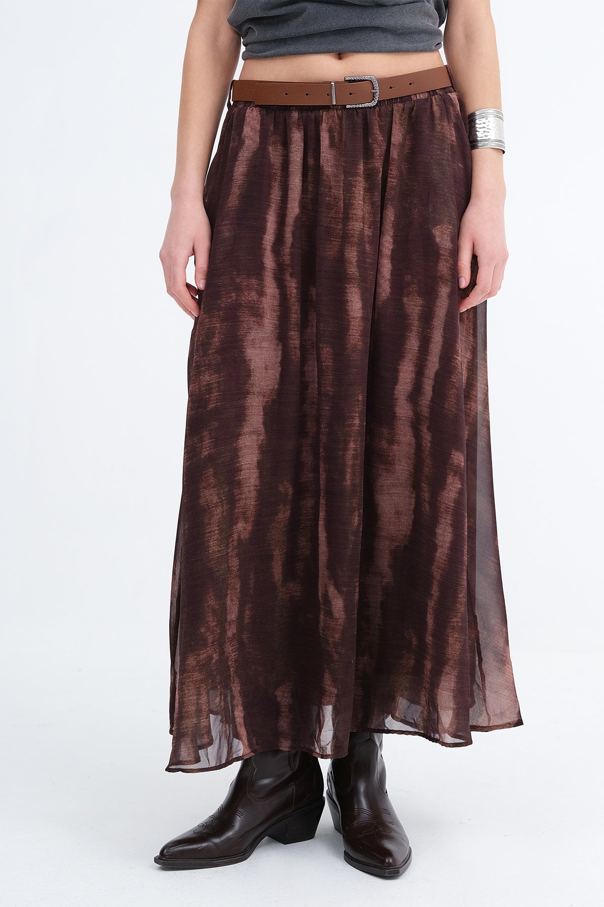 Brown_Belted-Long-Tulle-Skirt-addax