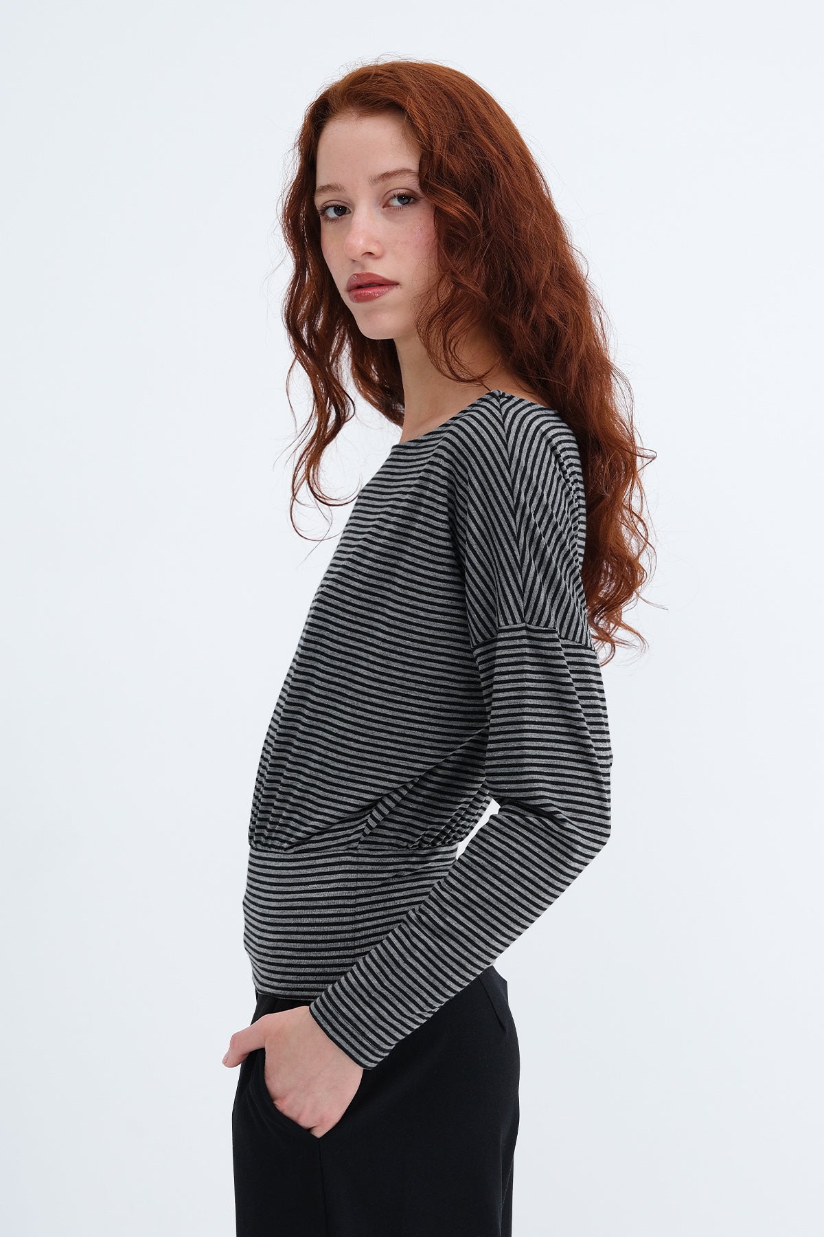 Grey---Black_Striped-Long-Sleeve-Blouse-addax