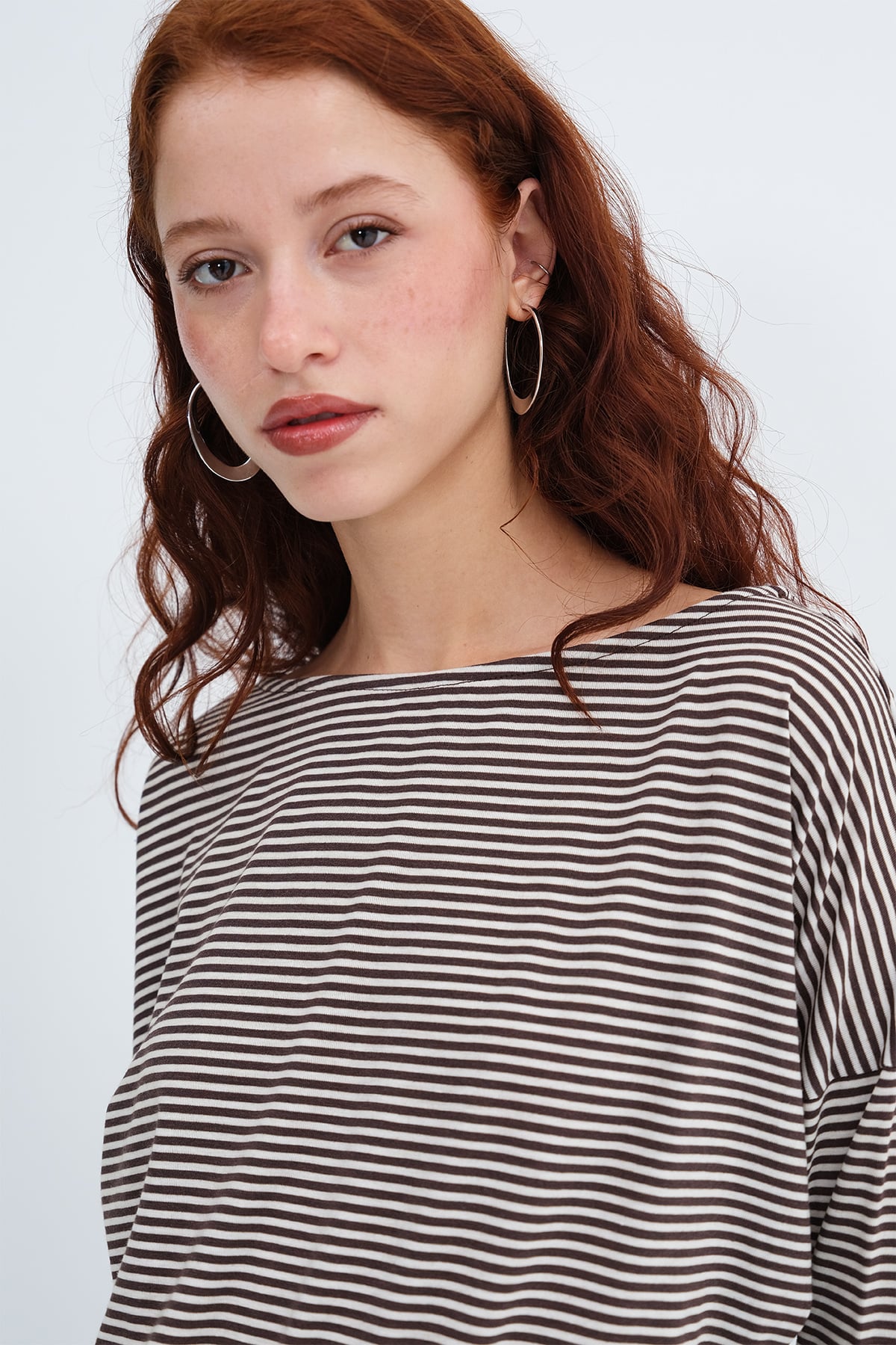 Brown---Ecru_Striped-Long-Sleeve-Blouse-addax