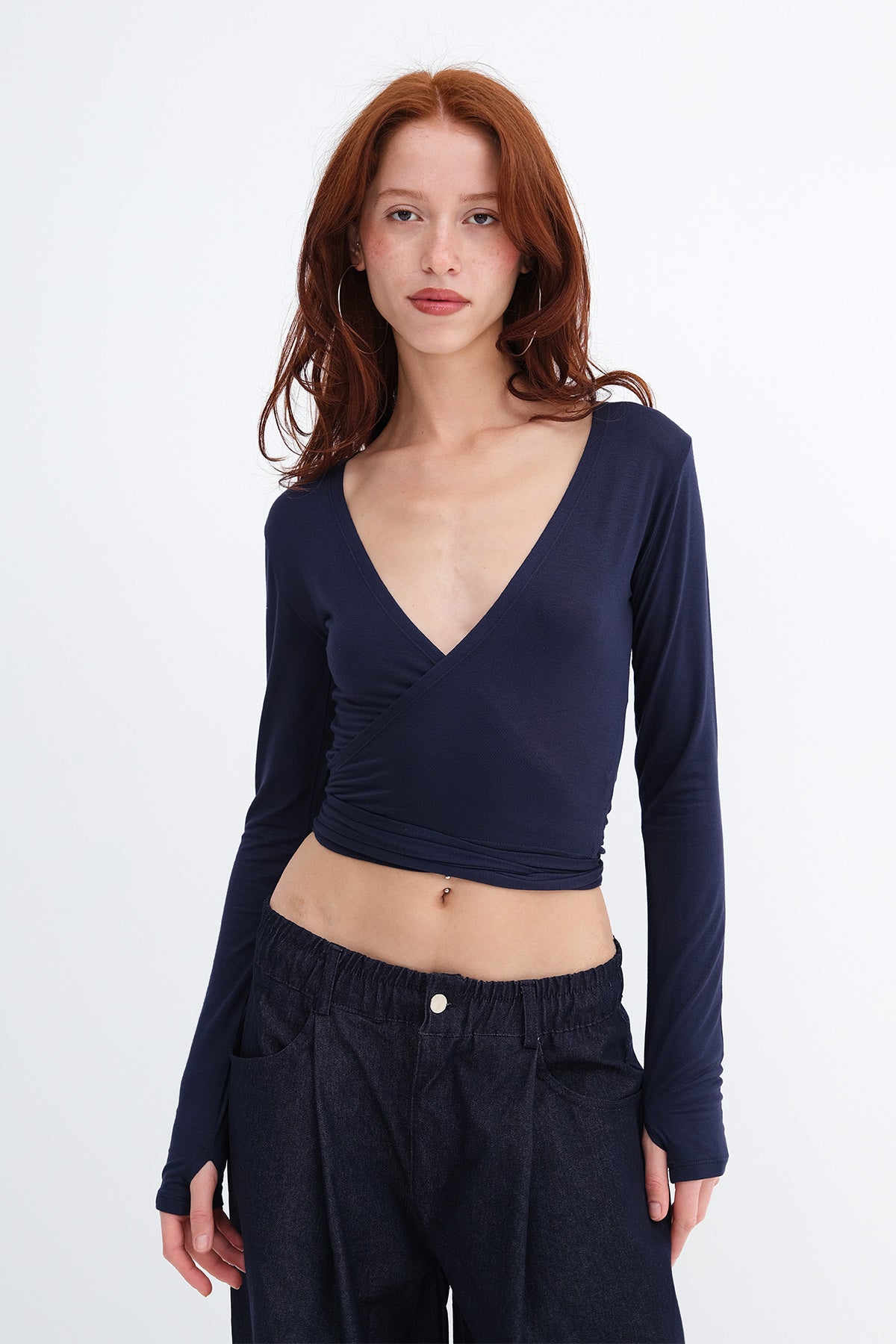Night-Blue_Tie-Front-Long-Sleeve-Blouse-addax
