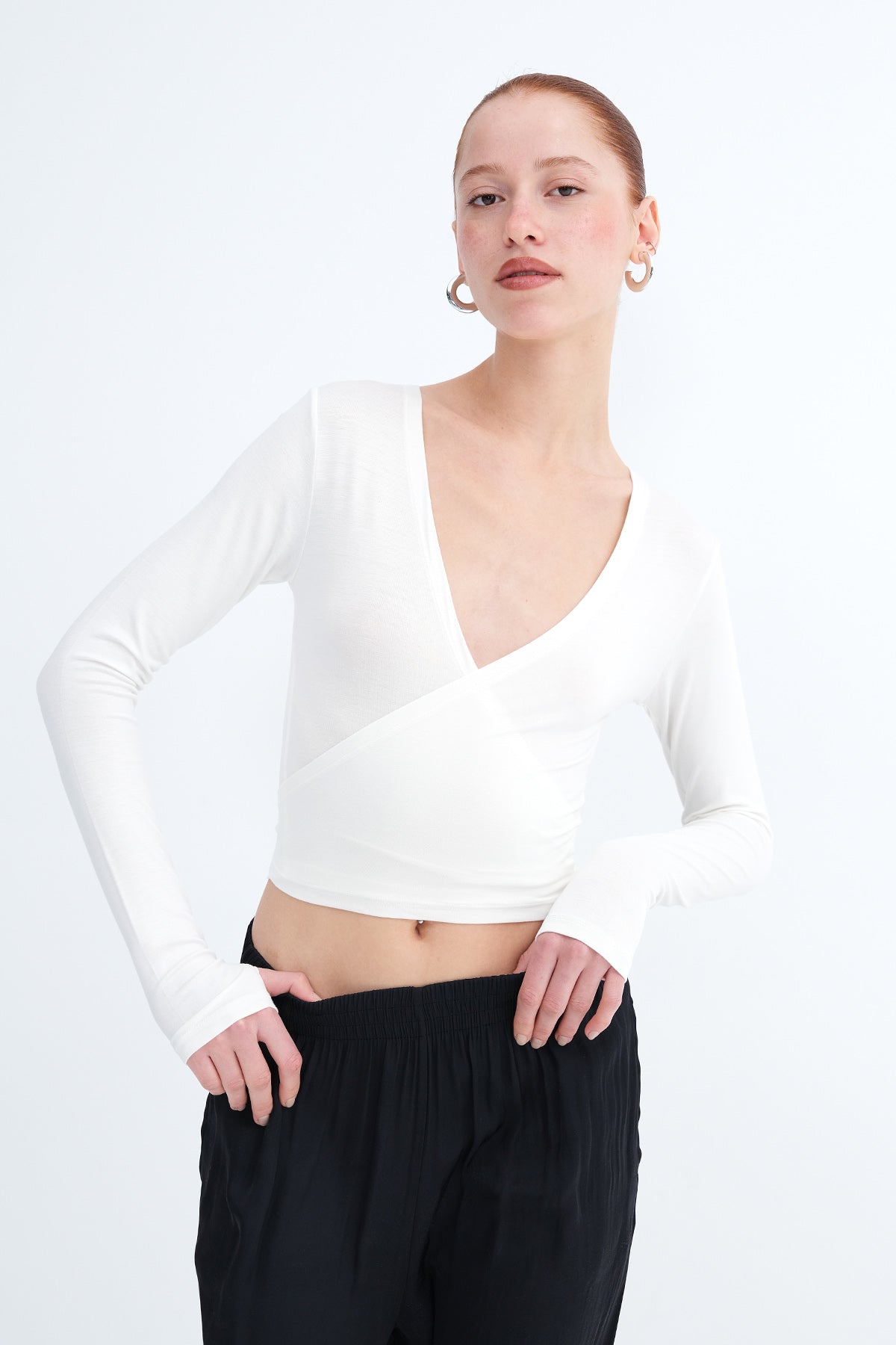 Ecru_Tie-Front-Long-Sleeve-Blouse-addax