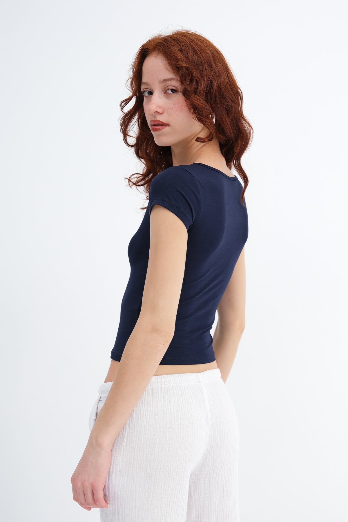 Dark-Night-Blue_V-Neck-Basic-T-shirt-addax