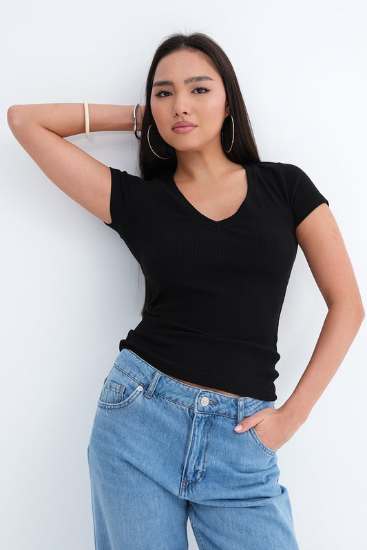 Black_V-Neck-Basic-T-Shirt-addax