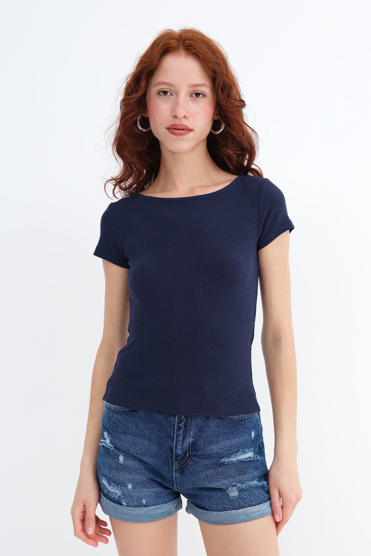 Dark-Night-Blue_Basic-Ribbed-T-shirt-addax