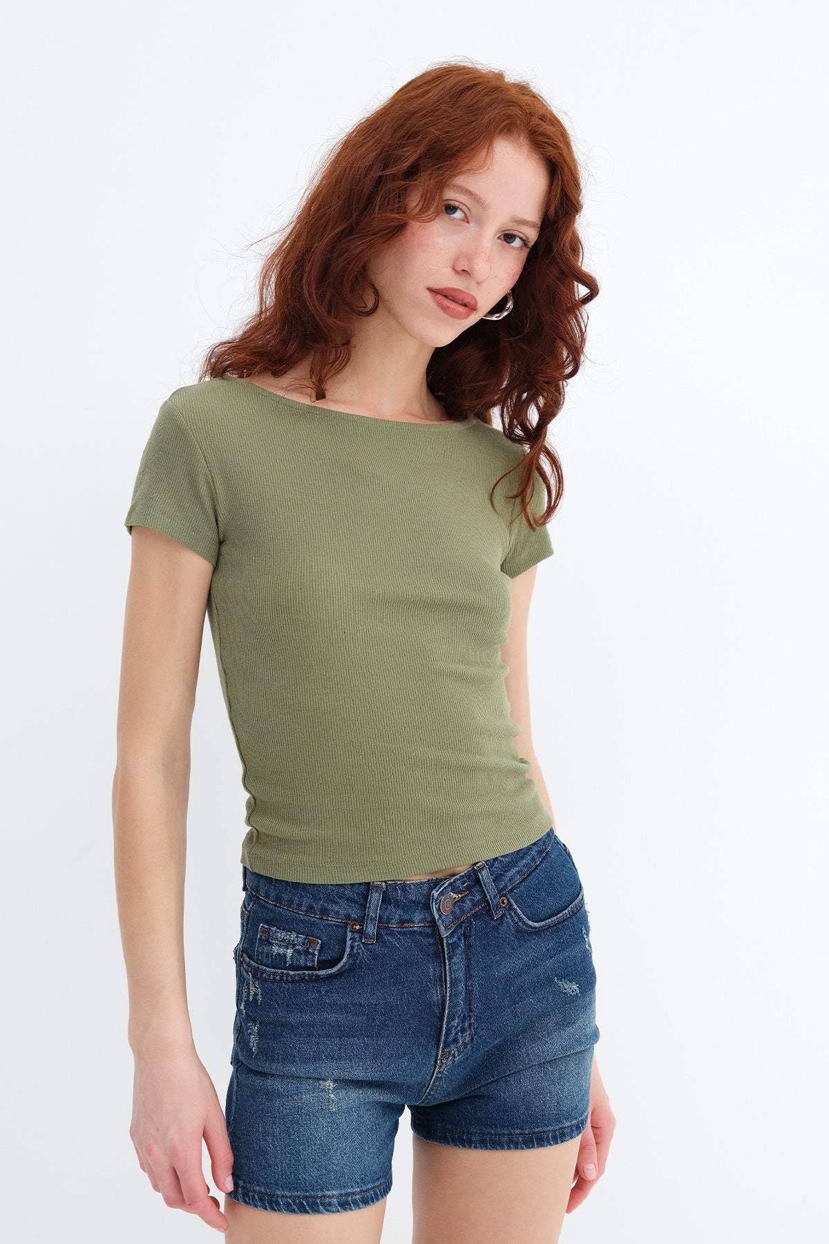 Matcha_Basic-Ribbed-T-shirt-addax