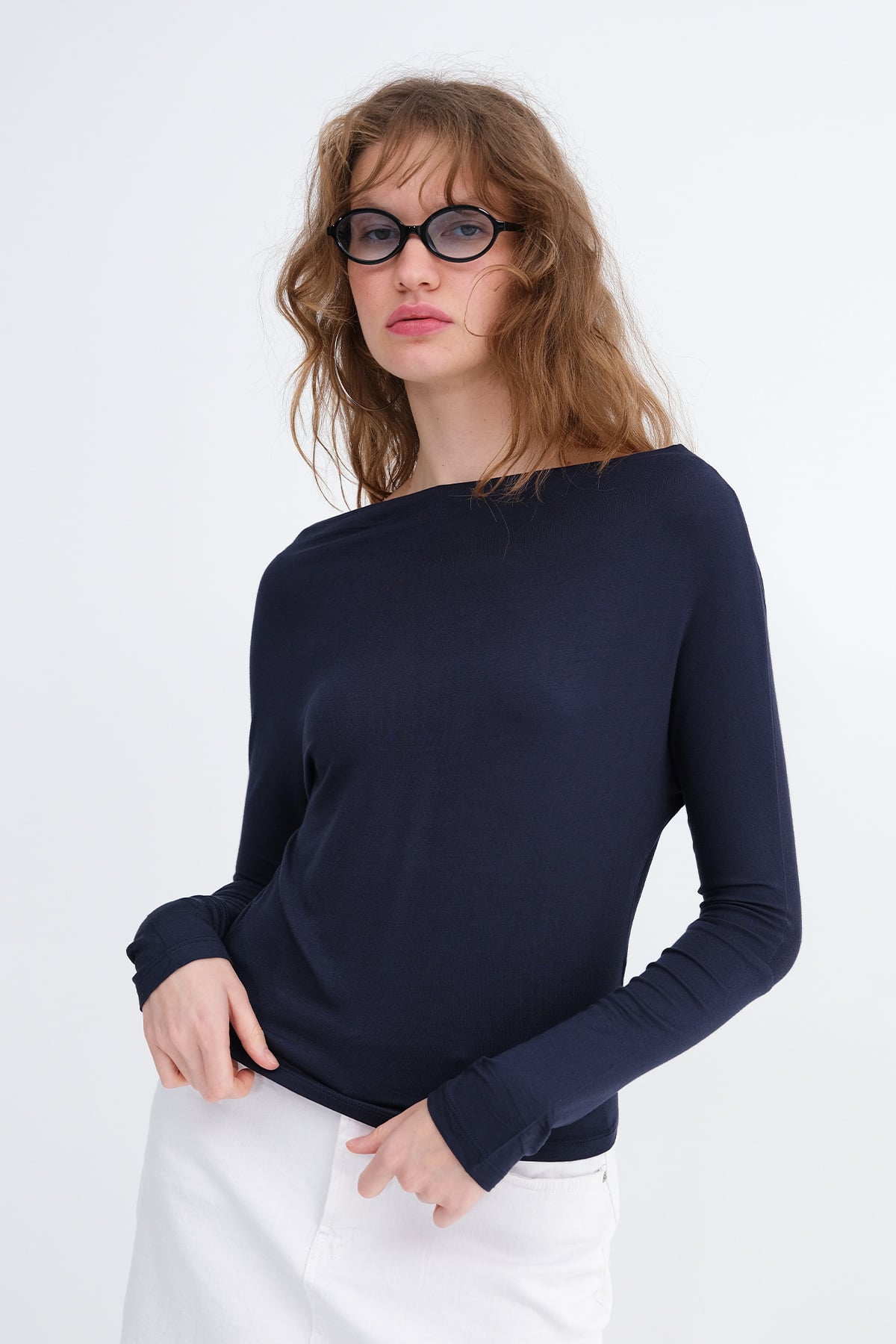 Dark-Night-Blue_Kayık-Yaka-Basic-Bluz-B1888-addax