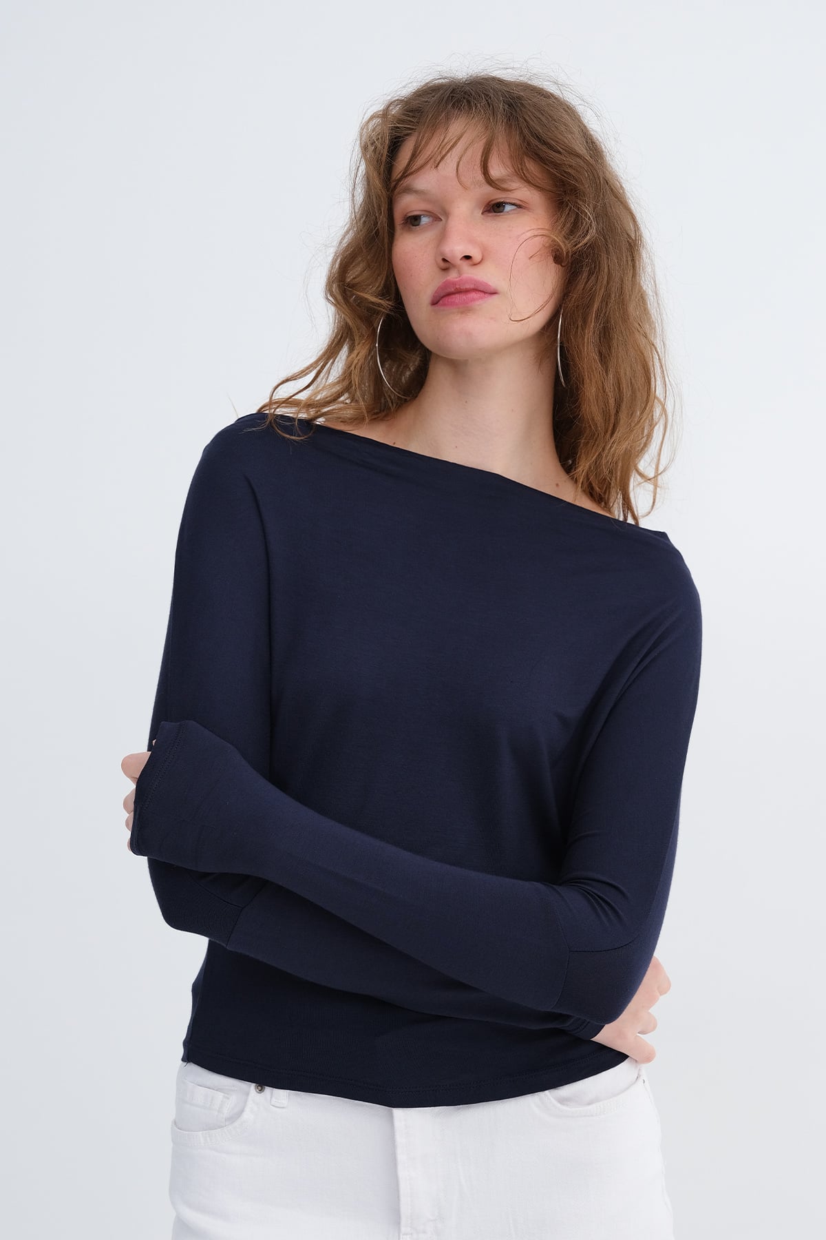 Dark-Night-Blue_Kayık-Yaka-Basic-Bluz-B1888-addax