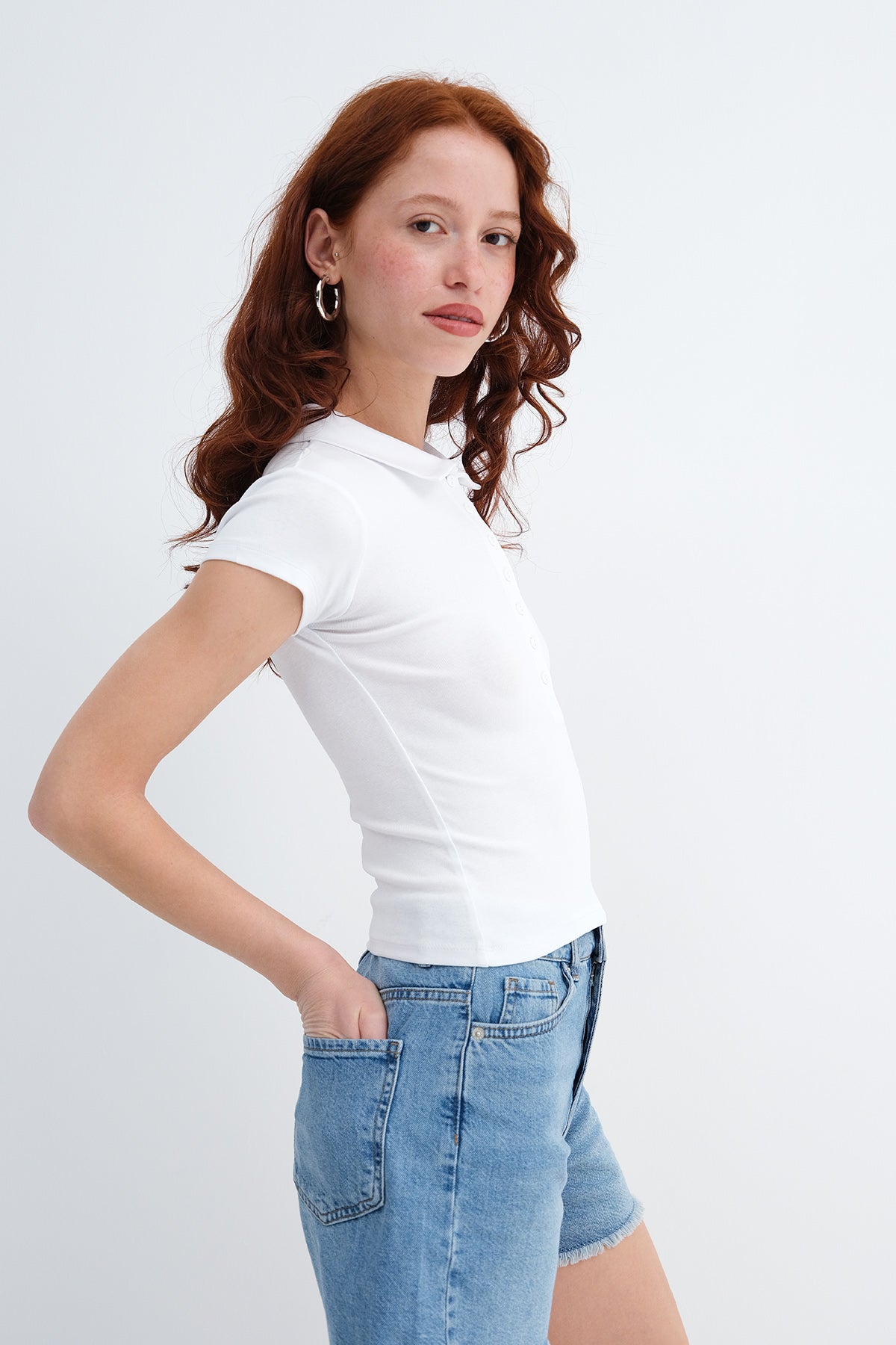 White_Polo-Collar-Button-Down-T-shirt-addax