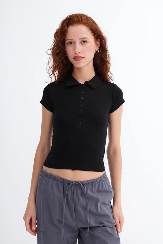Black_Buttoned-Polo-T-shirt-addax