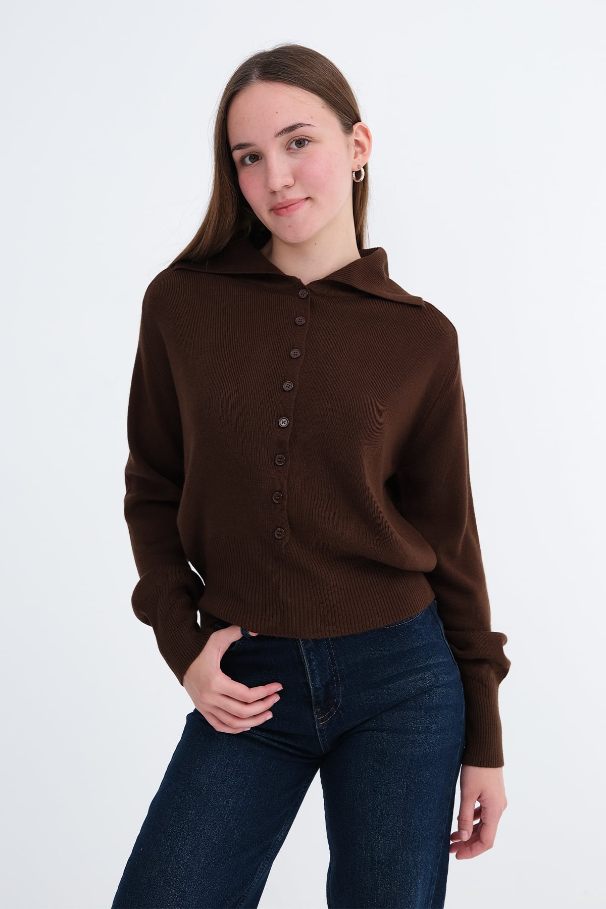 Bitter-Coffee_Button-Up-Knit-Top-addax