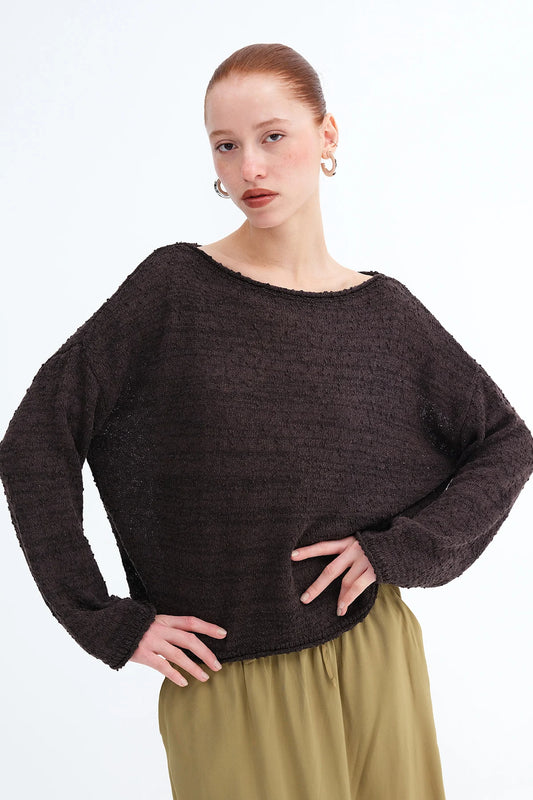 Brown_Textured-Knit-Sweater-addax