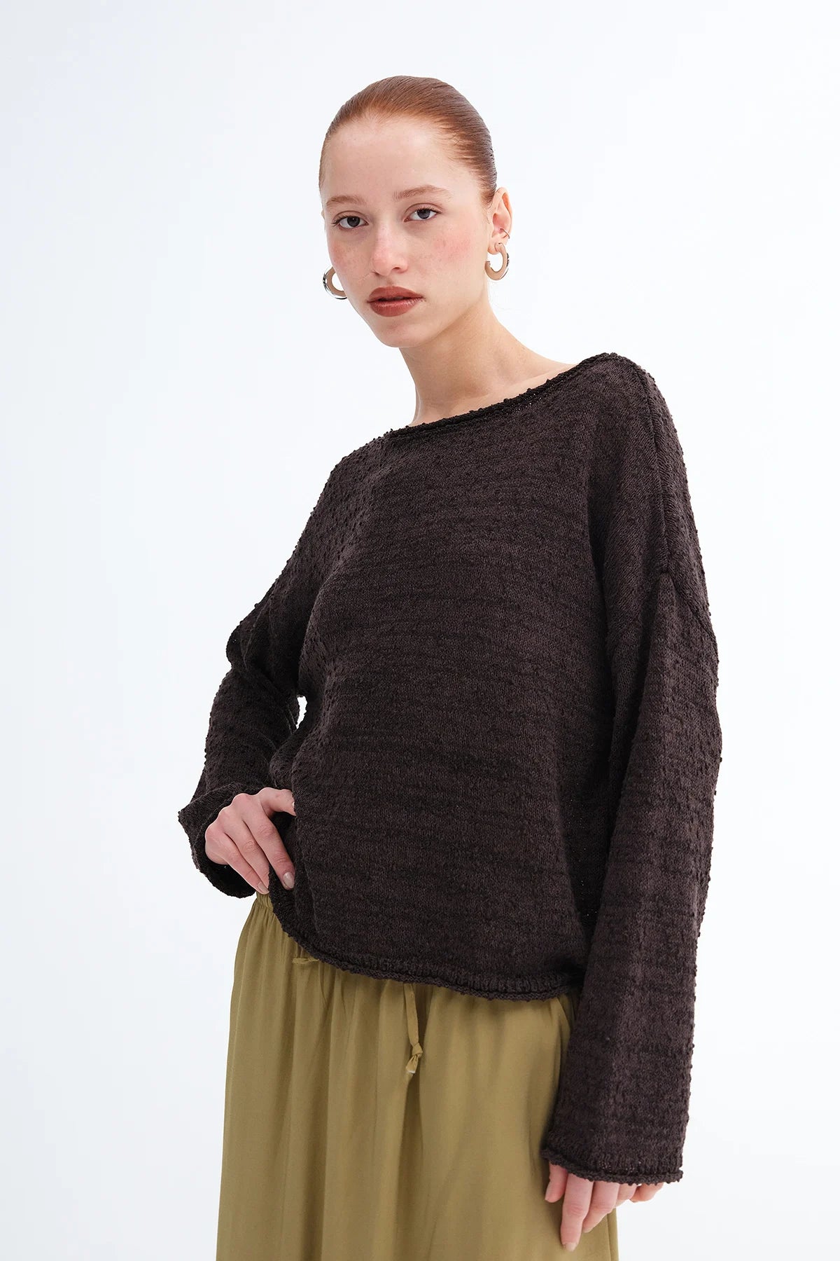 Brown_Textured-Knit-Sweater-addax