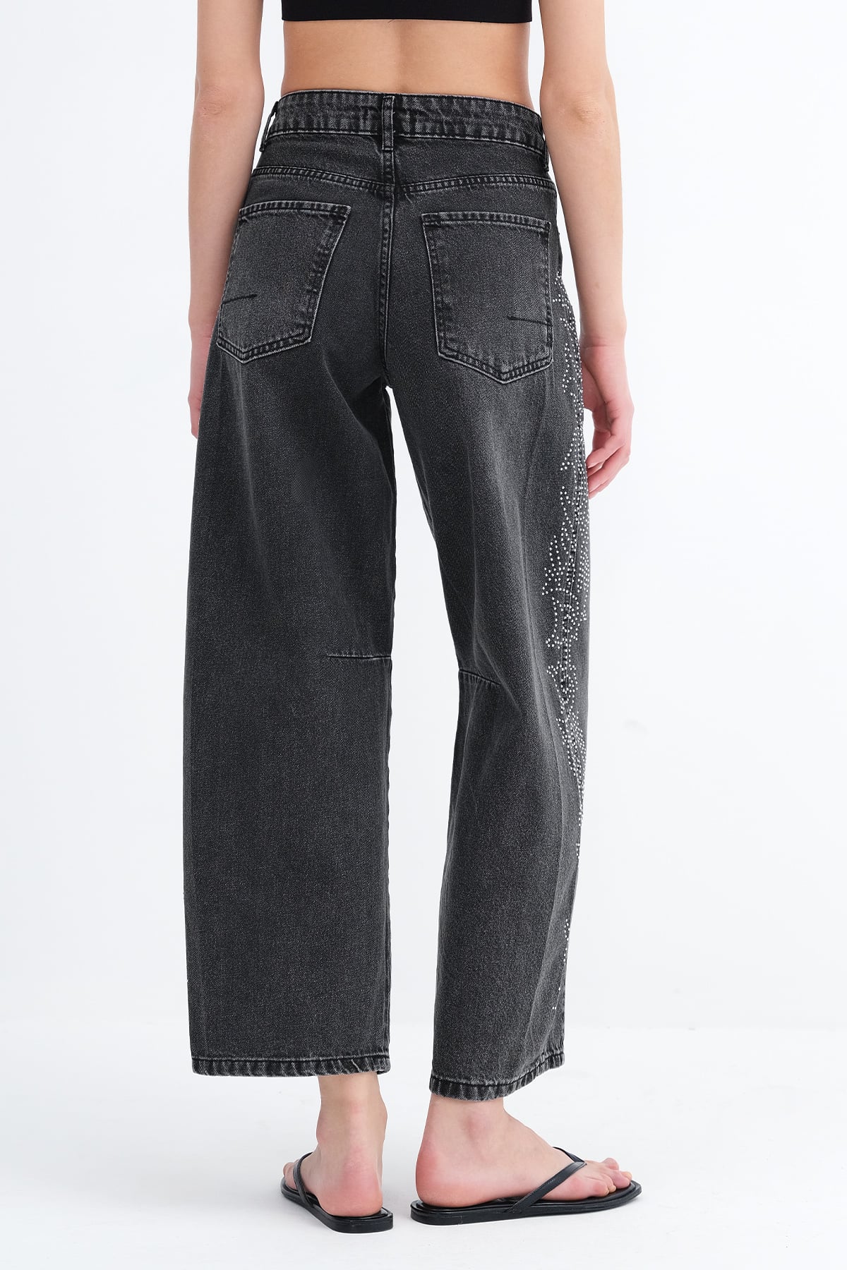Embellished Baggy Jeans