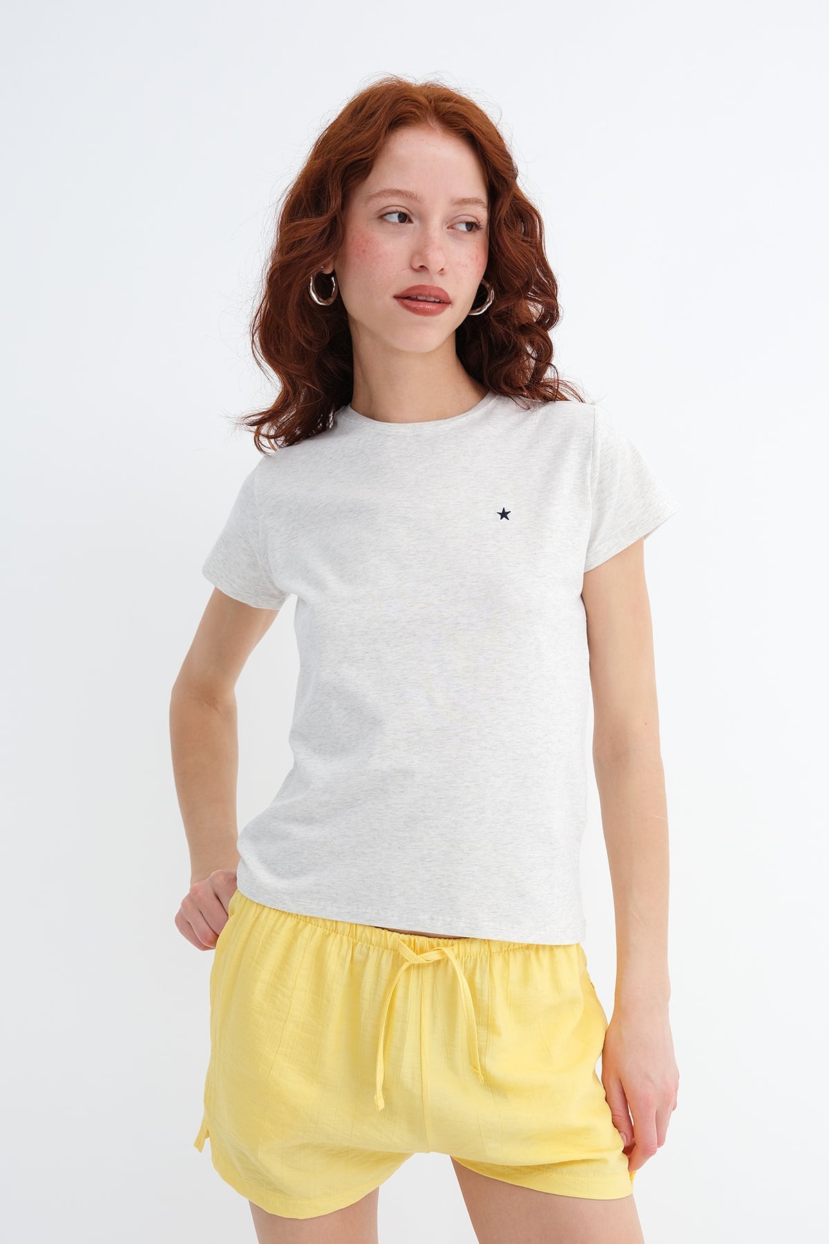 Snow-Melange_Crew-Neck-Short-Sleeve-T-shirt-addax