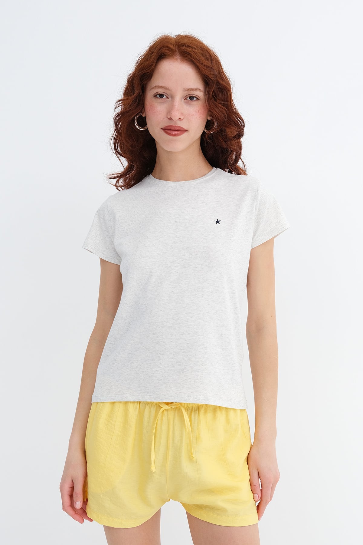 Snow-Melange_Crew-Neck-Short-Sleeve-T-shirt-addax