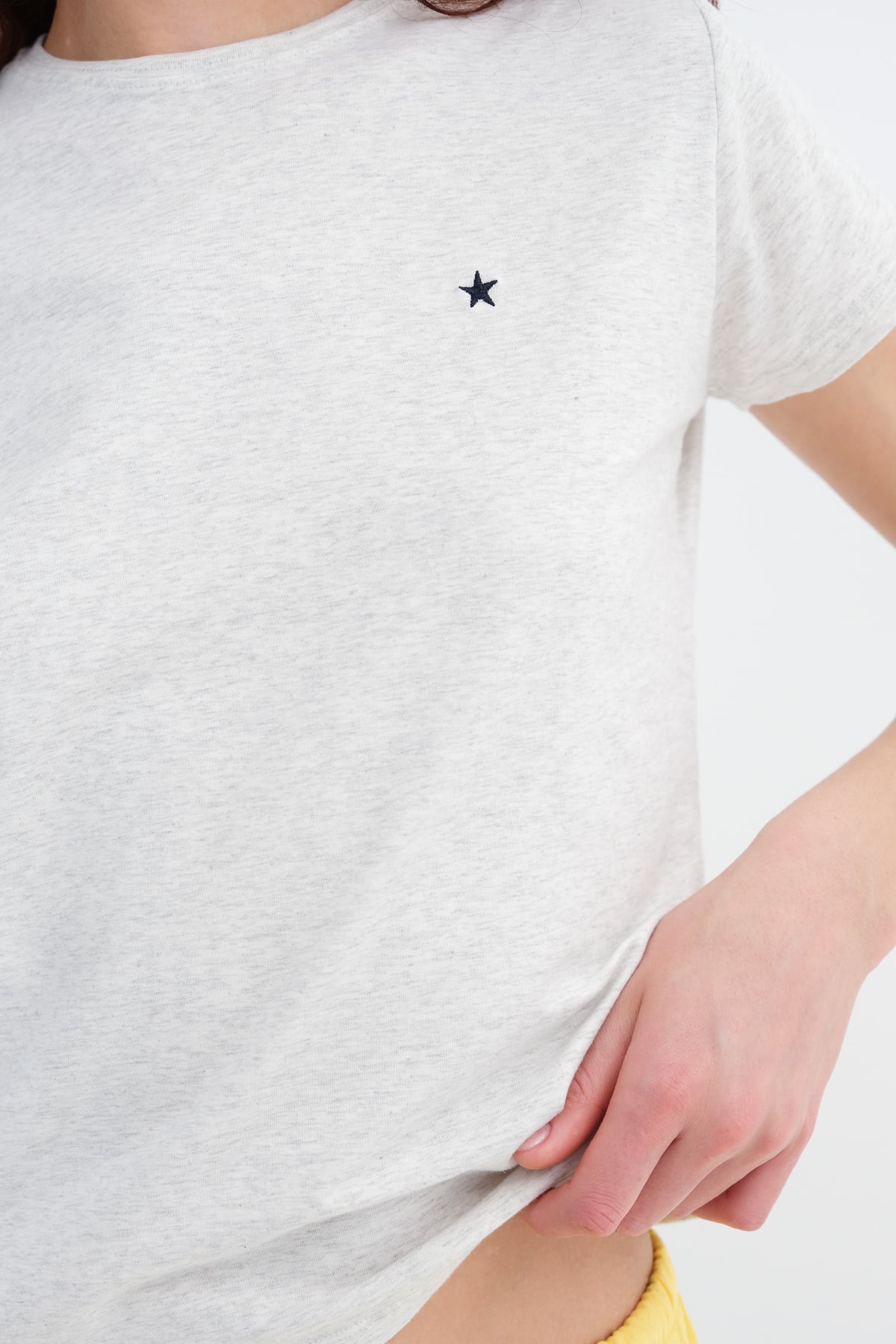 Snow-Melange_Crew-Neck-Short-Sleeve-T-shirt-addax