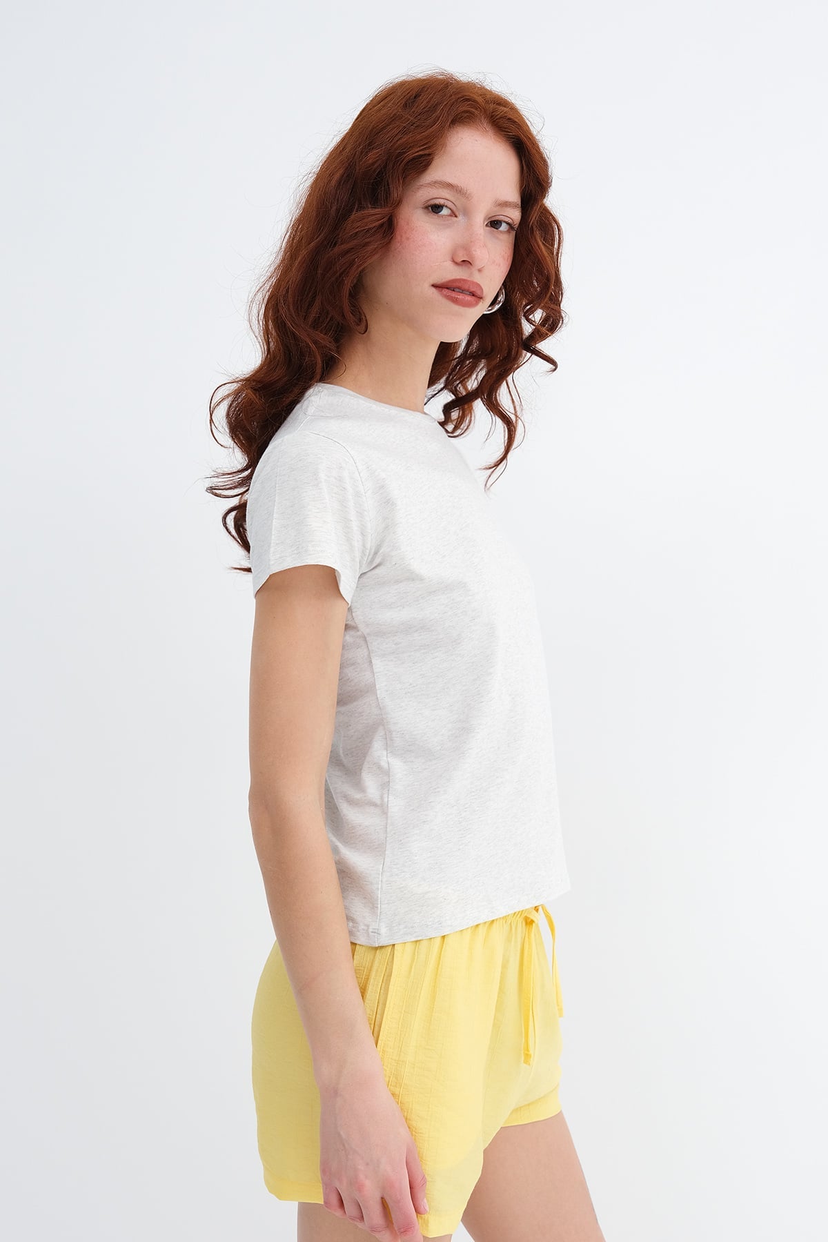 Snow-Melange_Crew-Neck-Short-Sleeve-T-shirt-addax