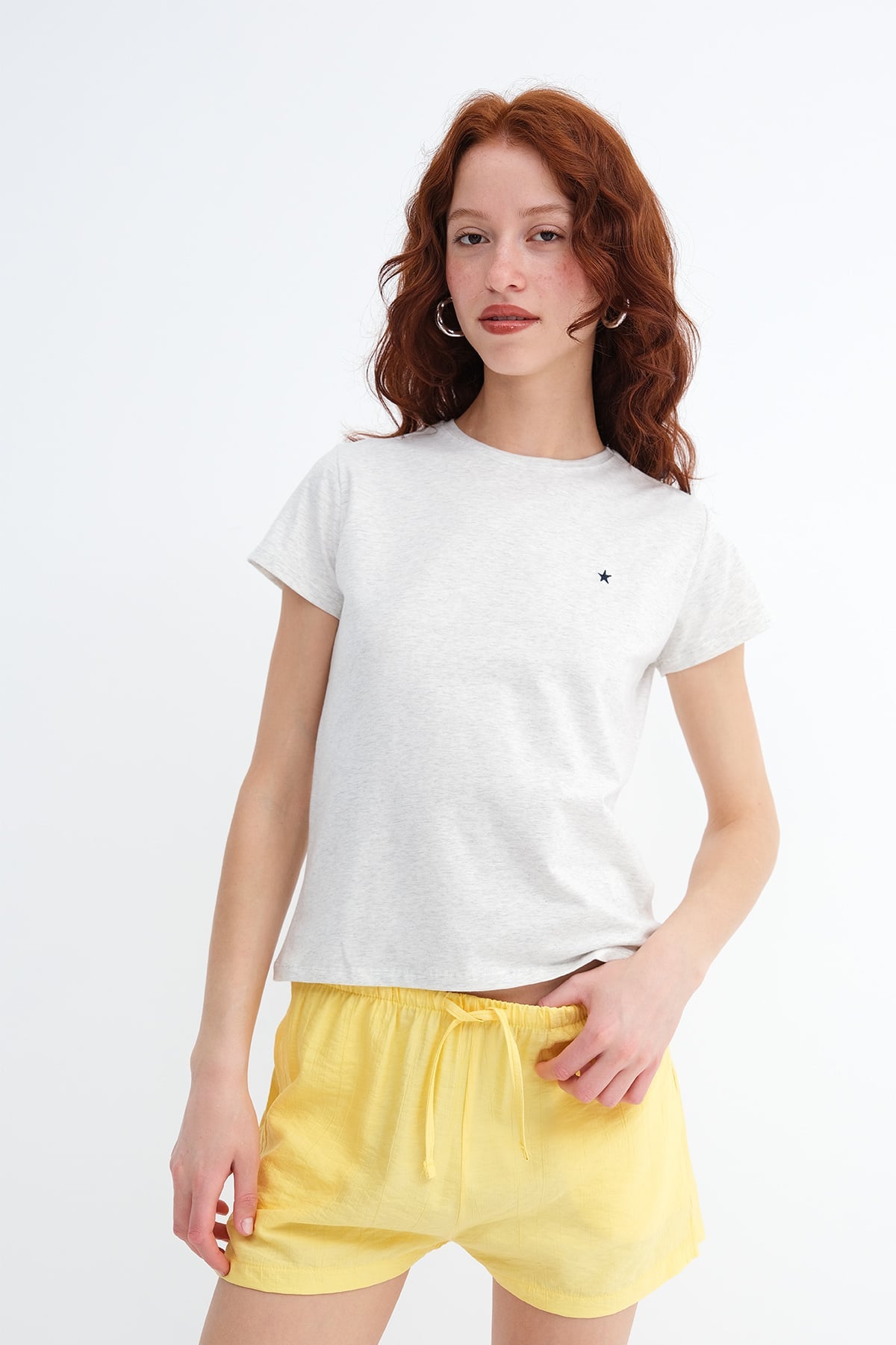 Snow-Melange_Crew-Neck-Short-Sleeve-T-shirt-addax