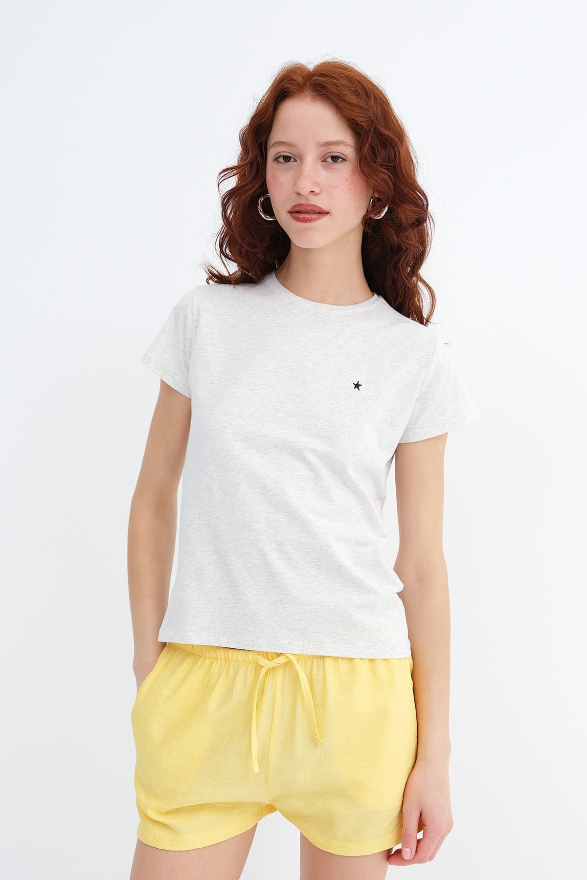 Snow-Melange_Crew-Neck-Short-Sleeve-T-shirt-addax
