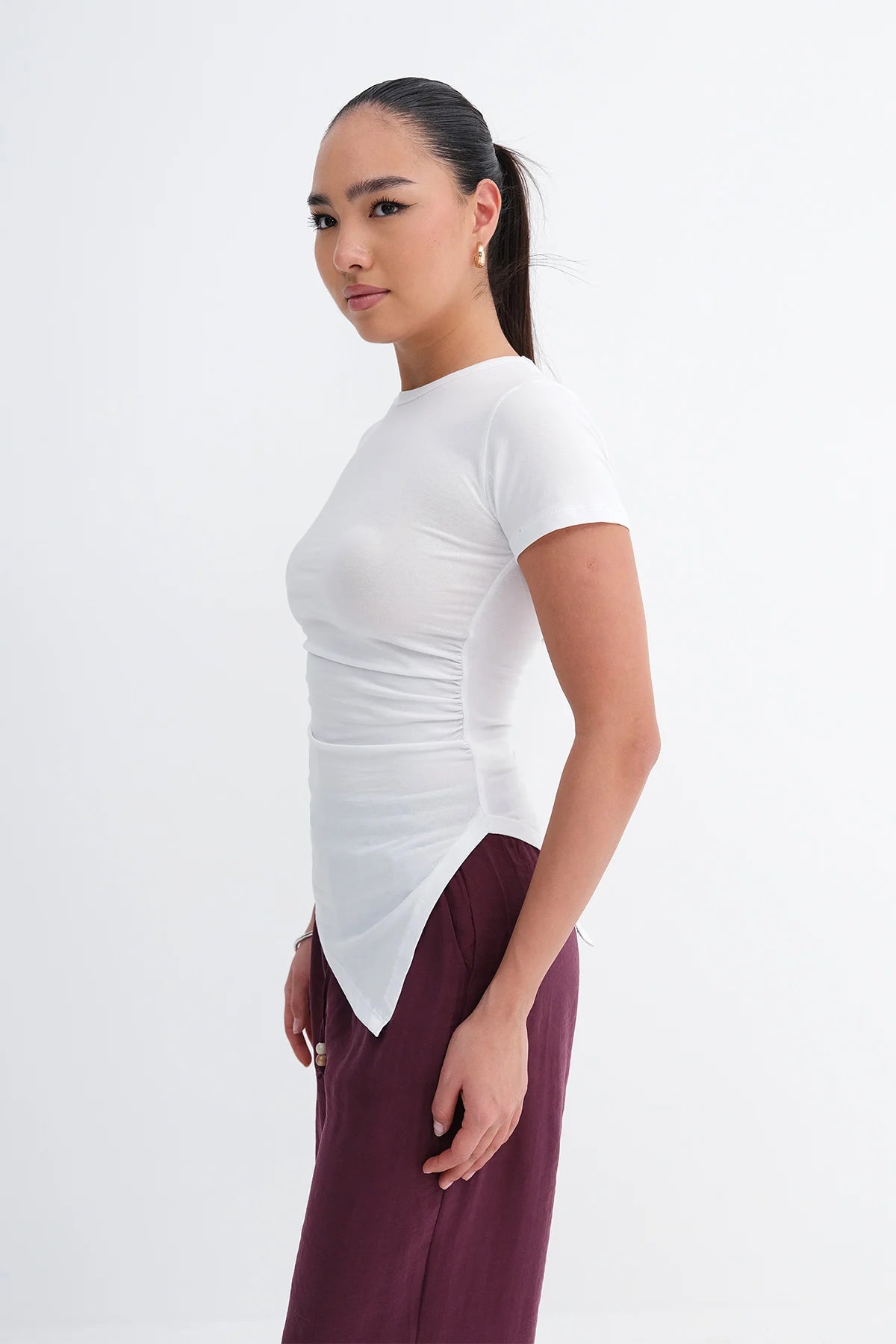 White_Asymmetrical-Cut-Basic-T-shirt-addax