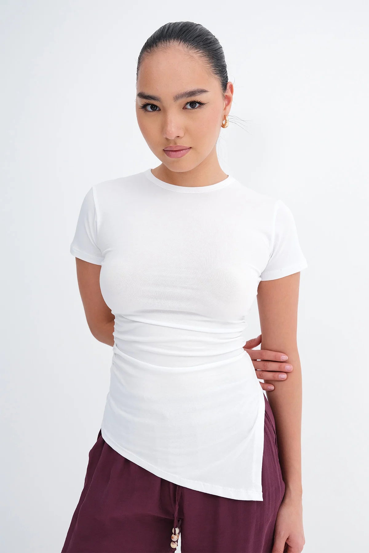 White_Asymmetrical-Cut-Basic-T-shirt-addax
