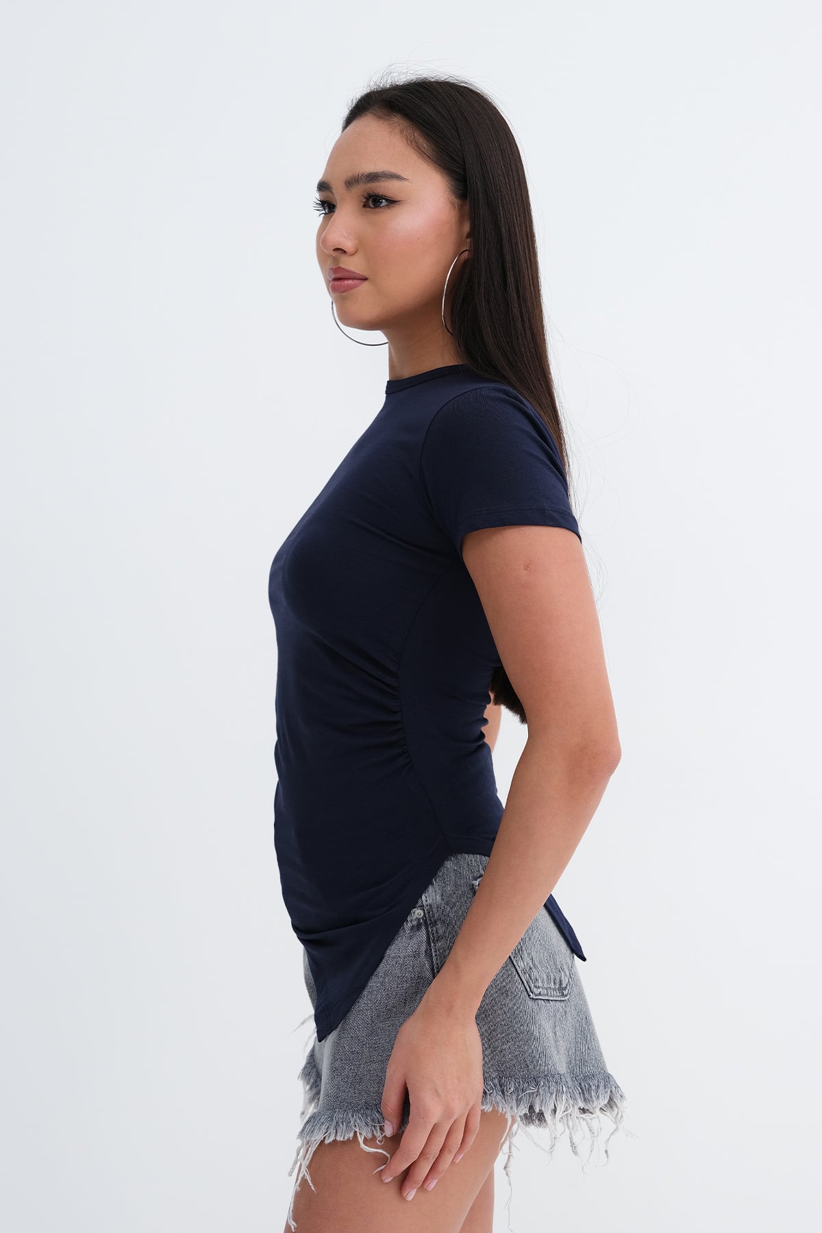 Night-Blue_Asymmetrical-Cut-Basic-T-shirt-addax