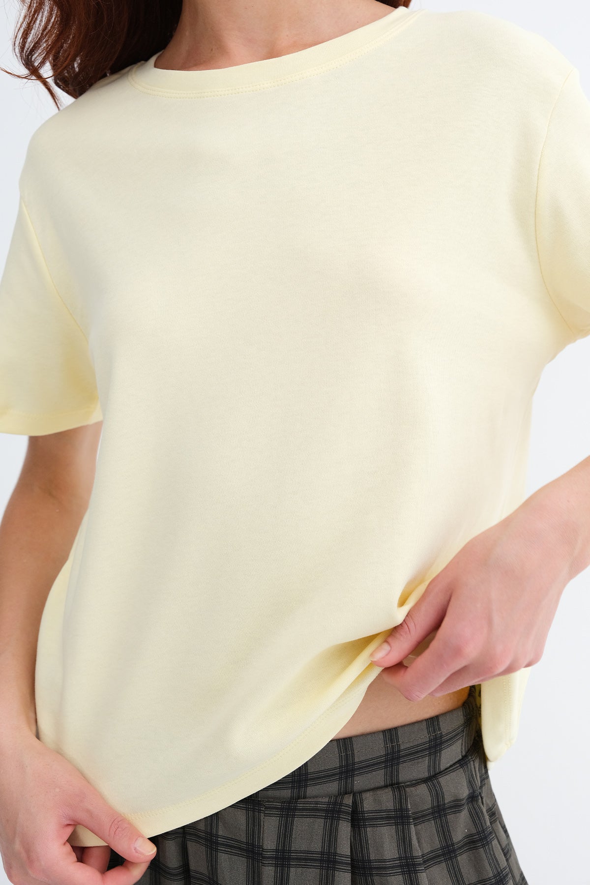 Light-Yellow_Crew-Neck-Basic-T-shirt-addax