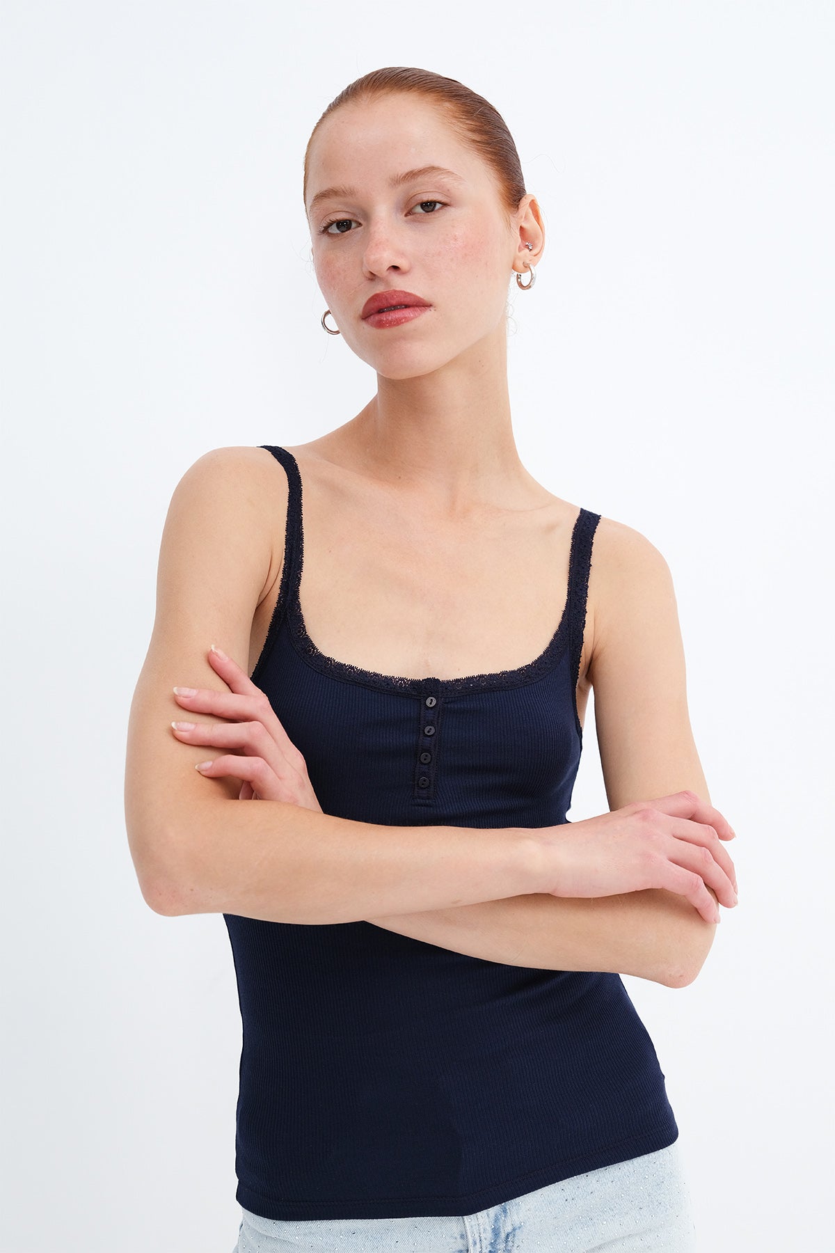 Dark-Night-Blue_Button-Front-Tank-Top-addax