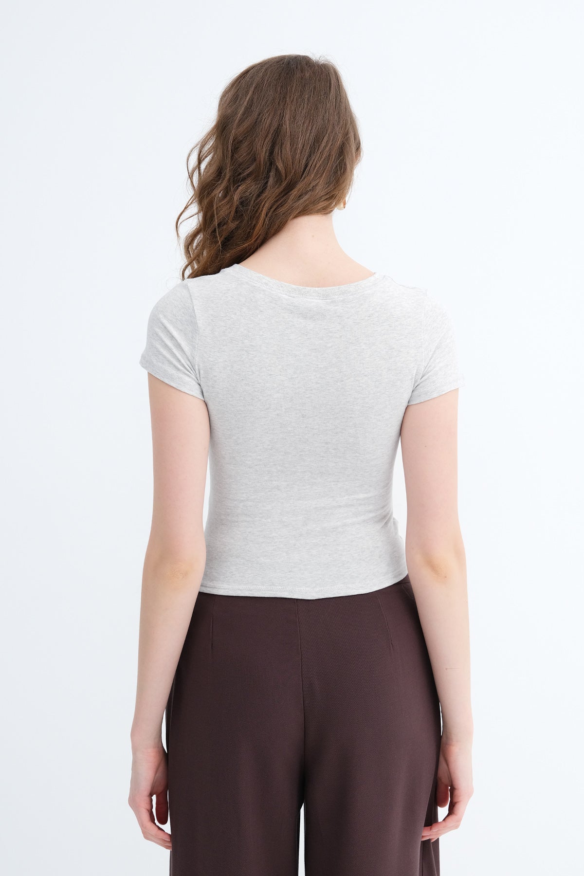 Snow-Melange_Button-Down-Collar-T-shirt-addax