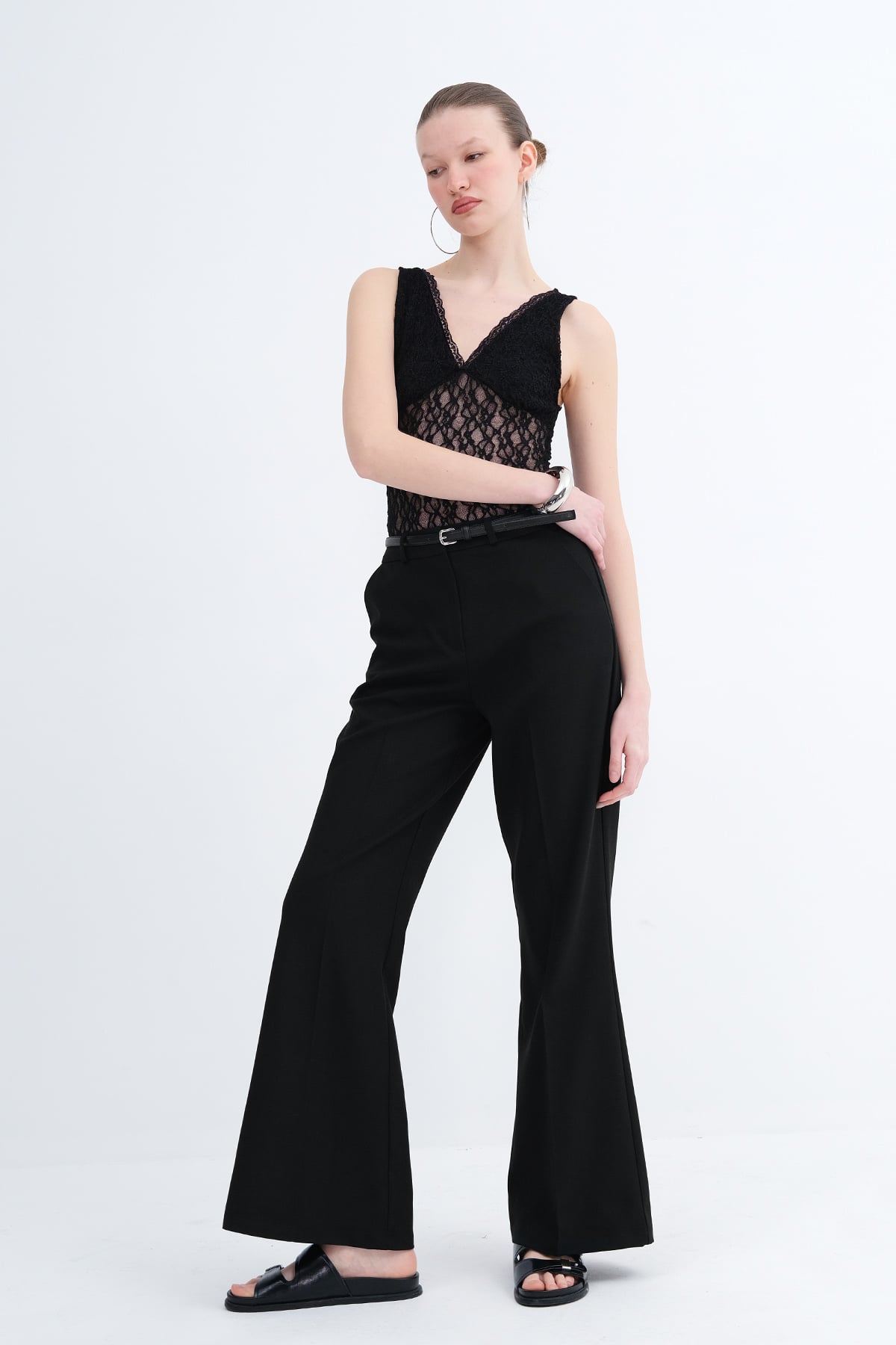 Black_Belted-Flared-Pants-addax