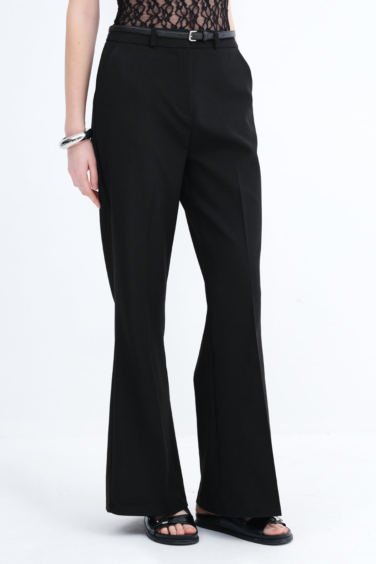 Black_Belted-Flared-Pants-addax