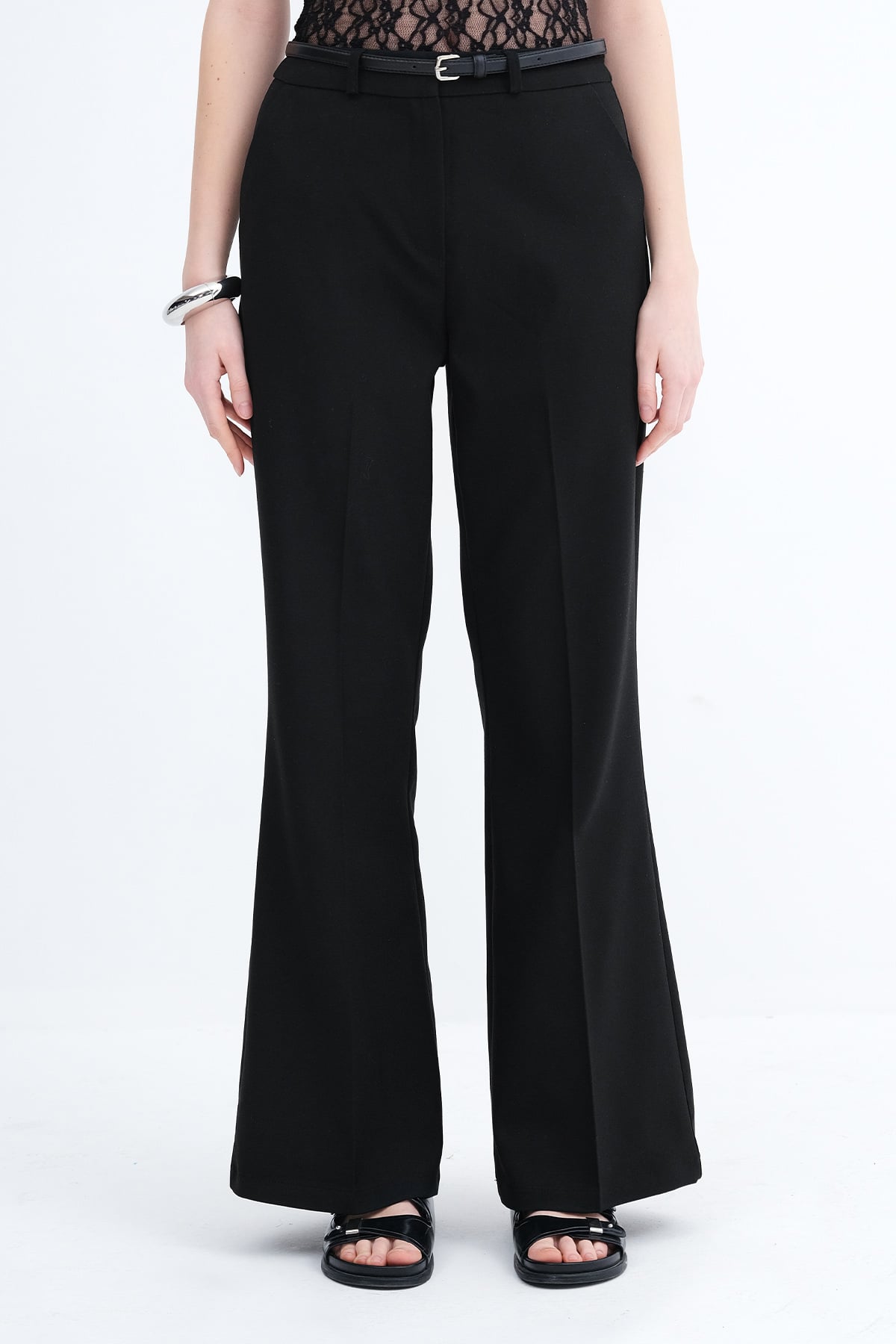 Black_Belted-Flared-Pants-addax