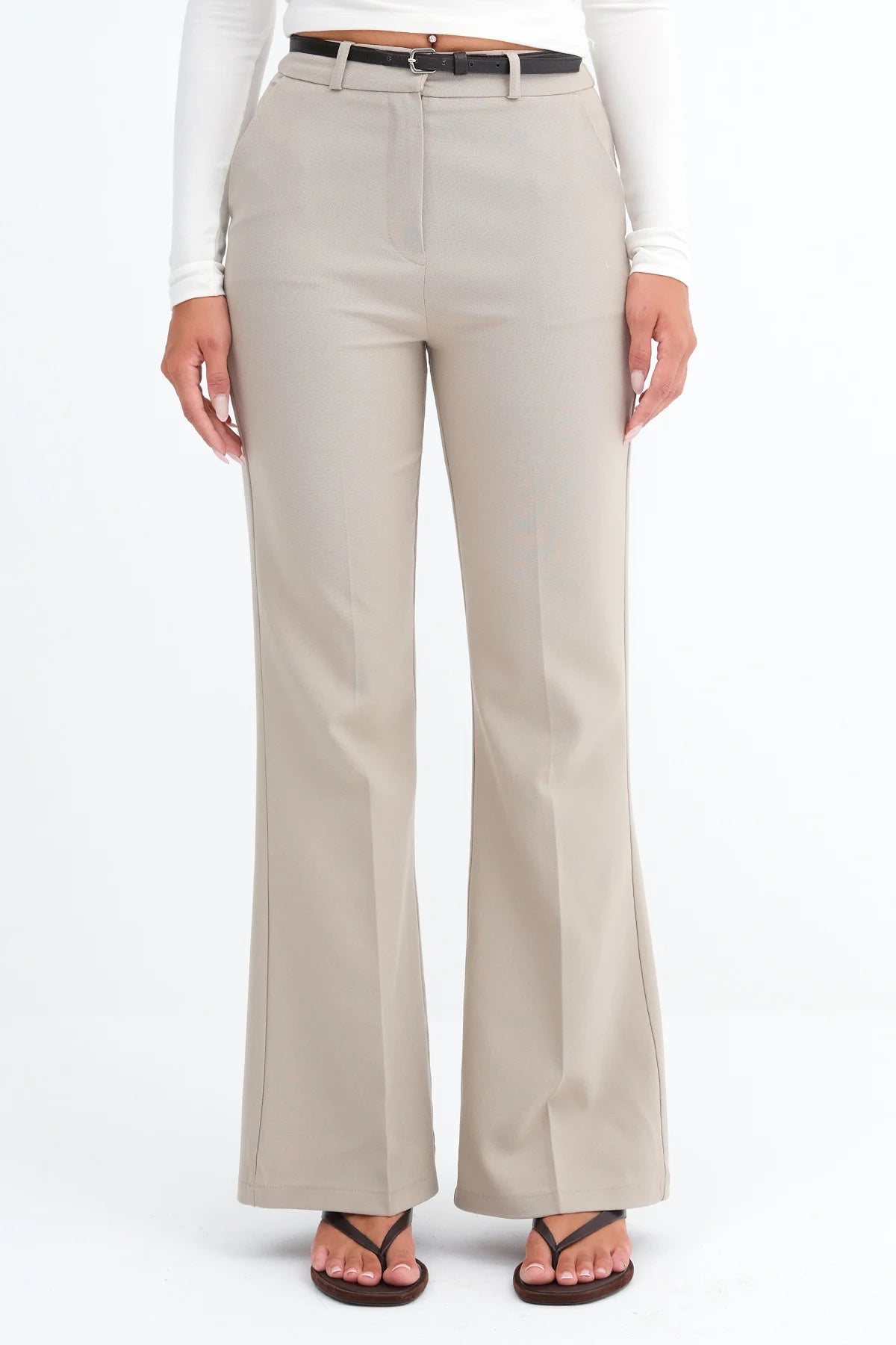 Stone_Belted-Flared-Pants-addax