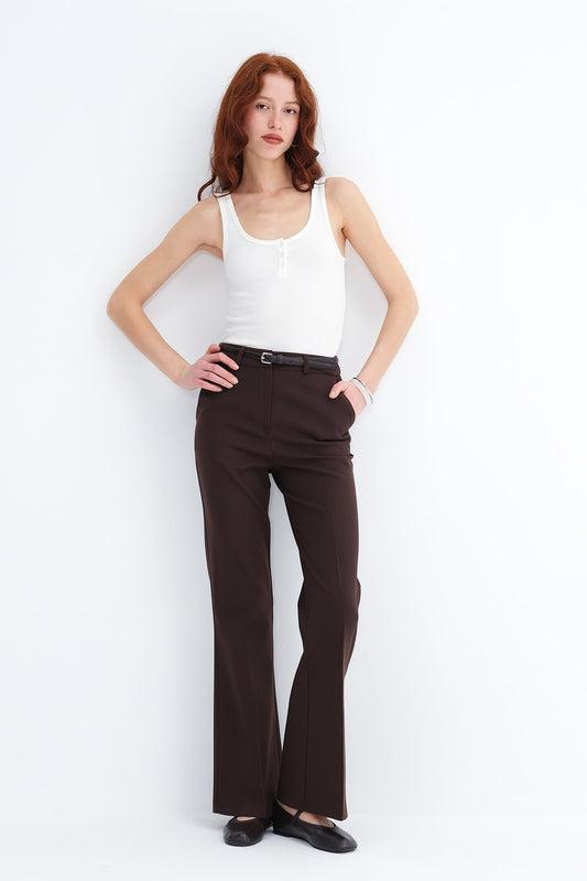 Brown_Belted-Flared-Pants-addax