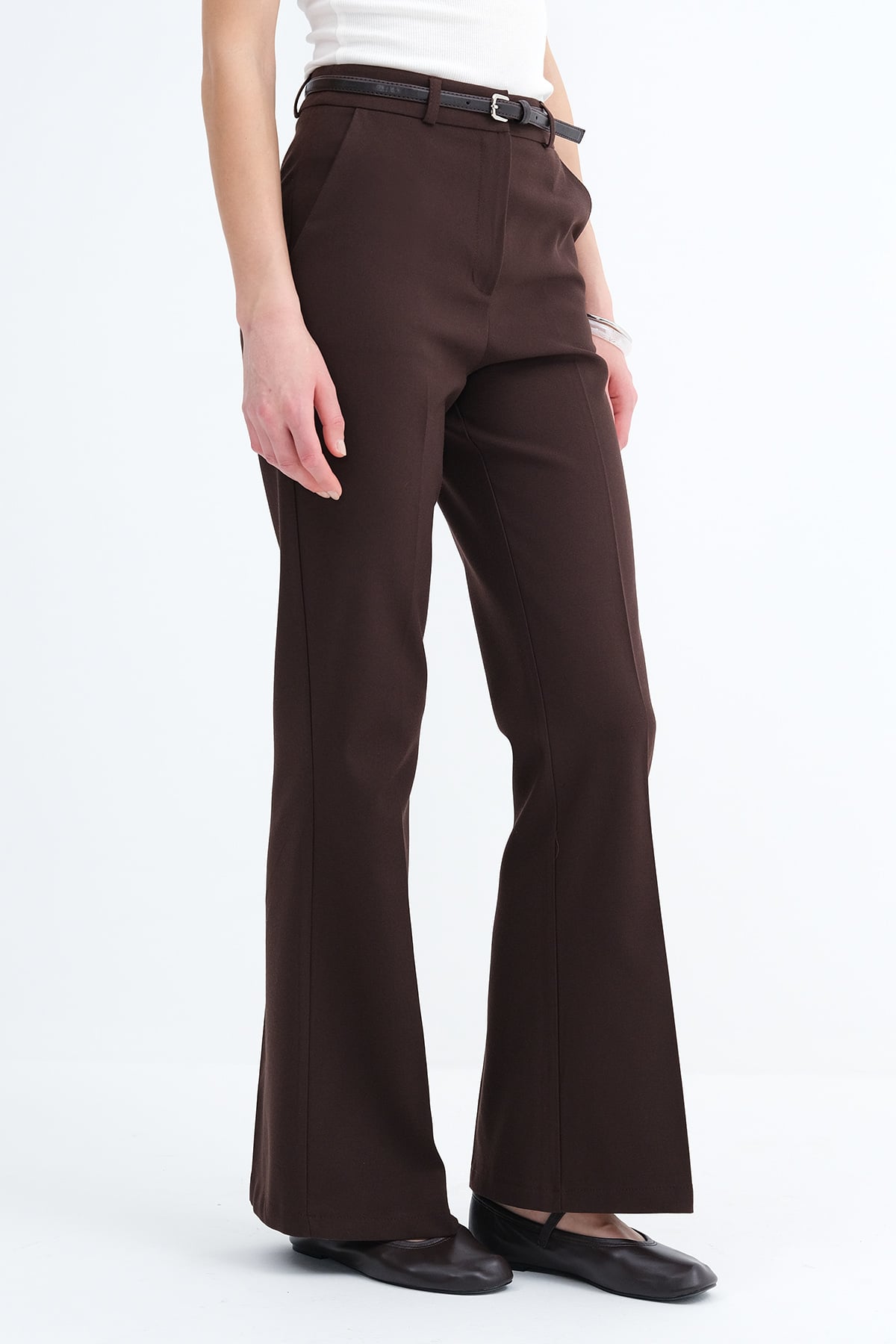 Brown_Belted-Flared-Pants-addax