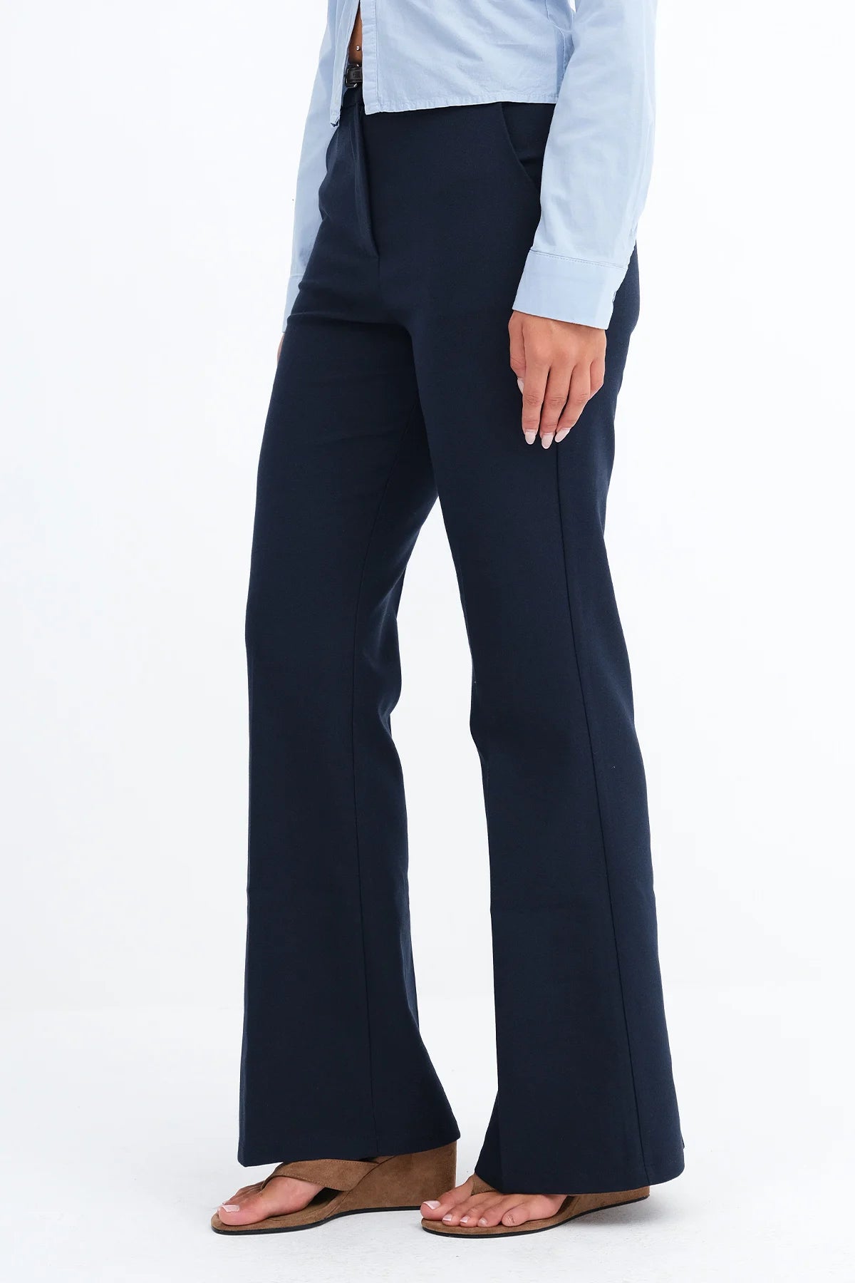 Dark-Night-Blue_Belted-Flared-Pants-addax