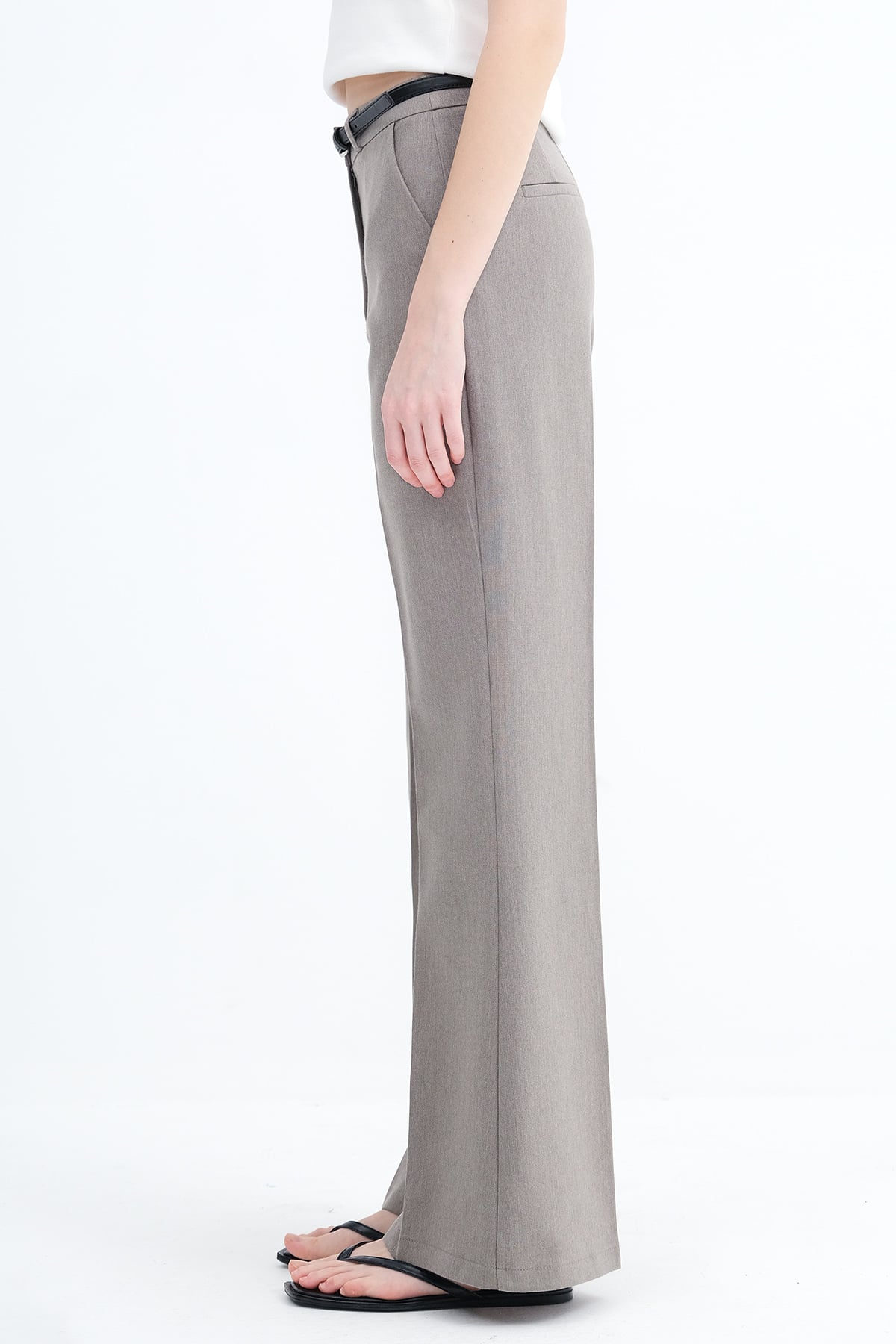 Ash-Grey_Belted-Flared-Pants-addax
