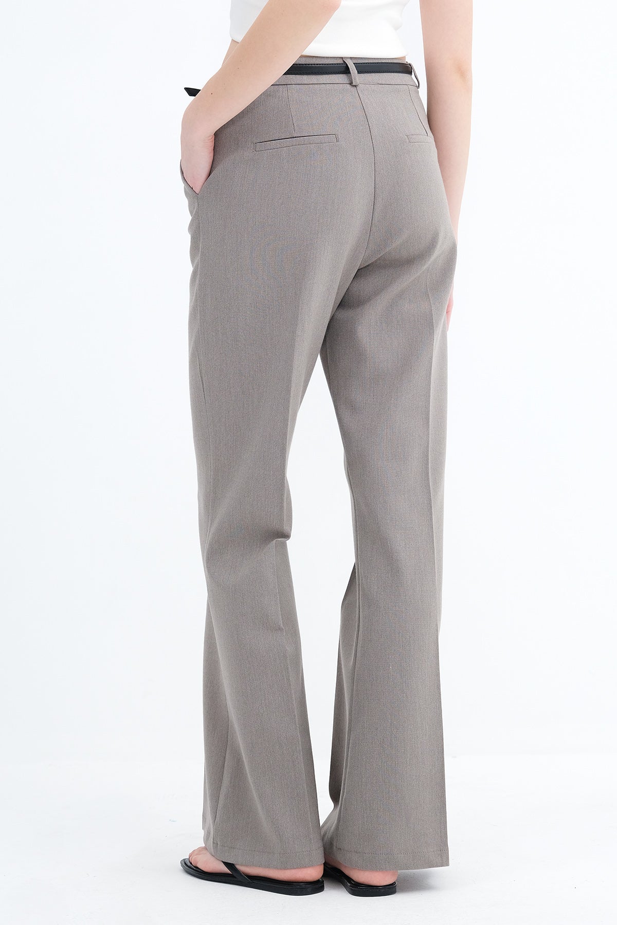 Ash-Grey_Belted-Flared-Pants-addax