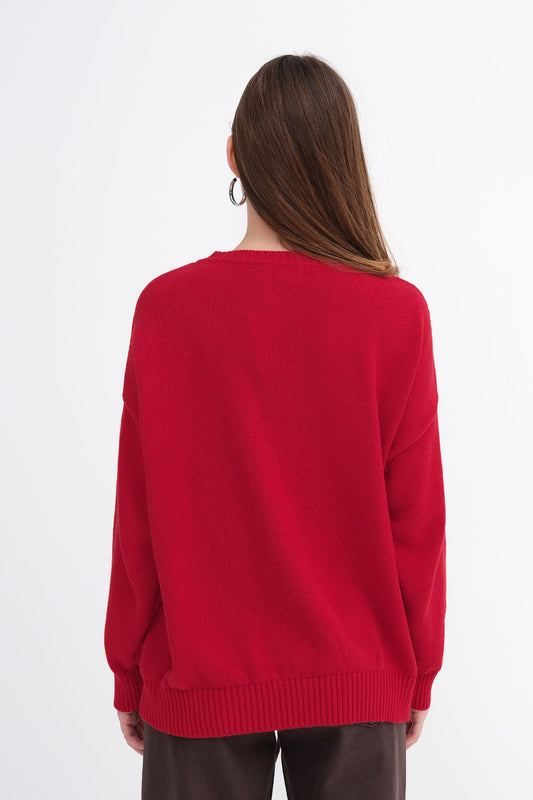 Red_Crew-Neck-Knit-Sweater-addax