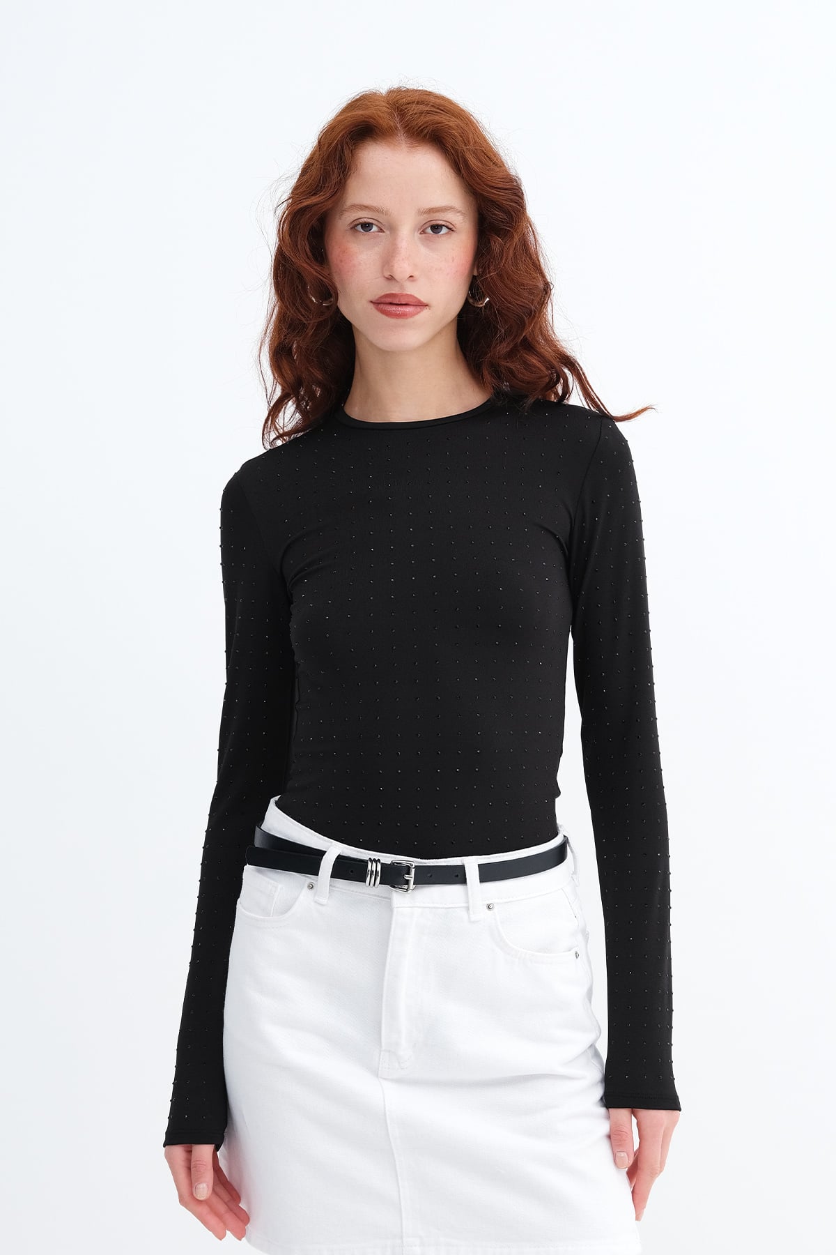 Black_Embellished-Crew-Neck-Blouse-addax