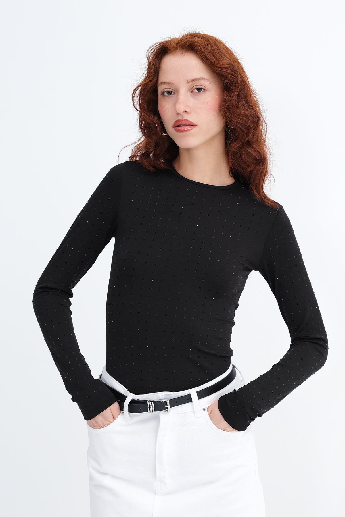 Black_Embellished-Crew-Neck-Blouse-addax