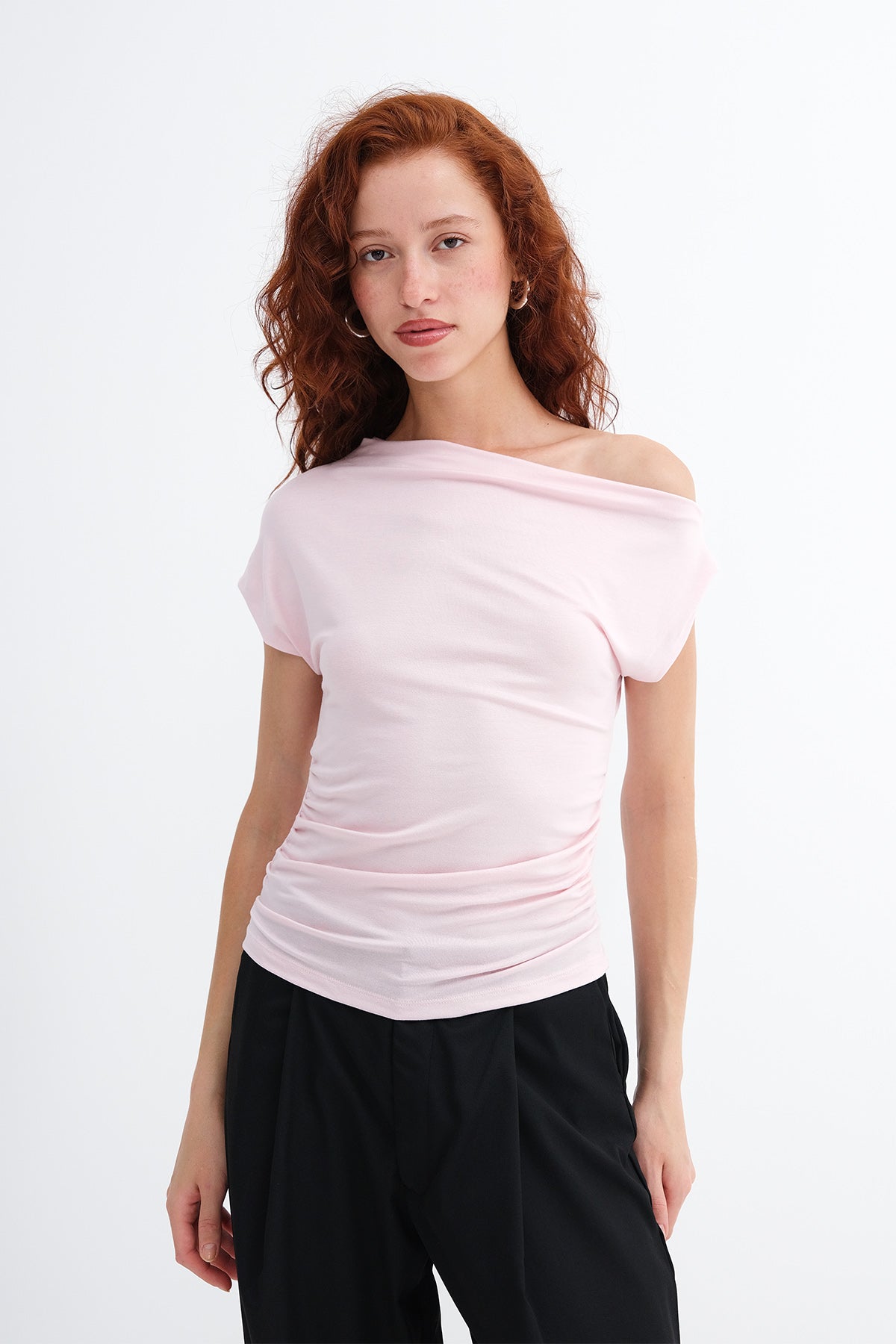Lotus_Boat-Neck-Ruched-T-Shirt-addax