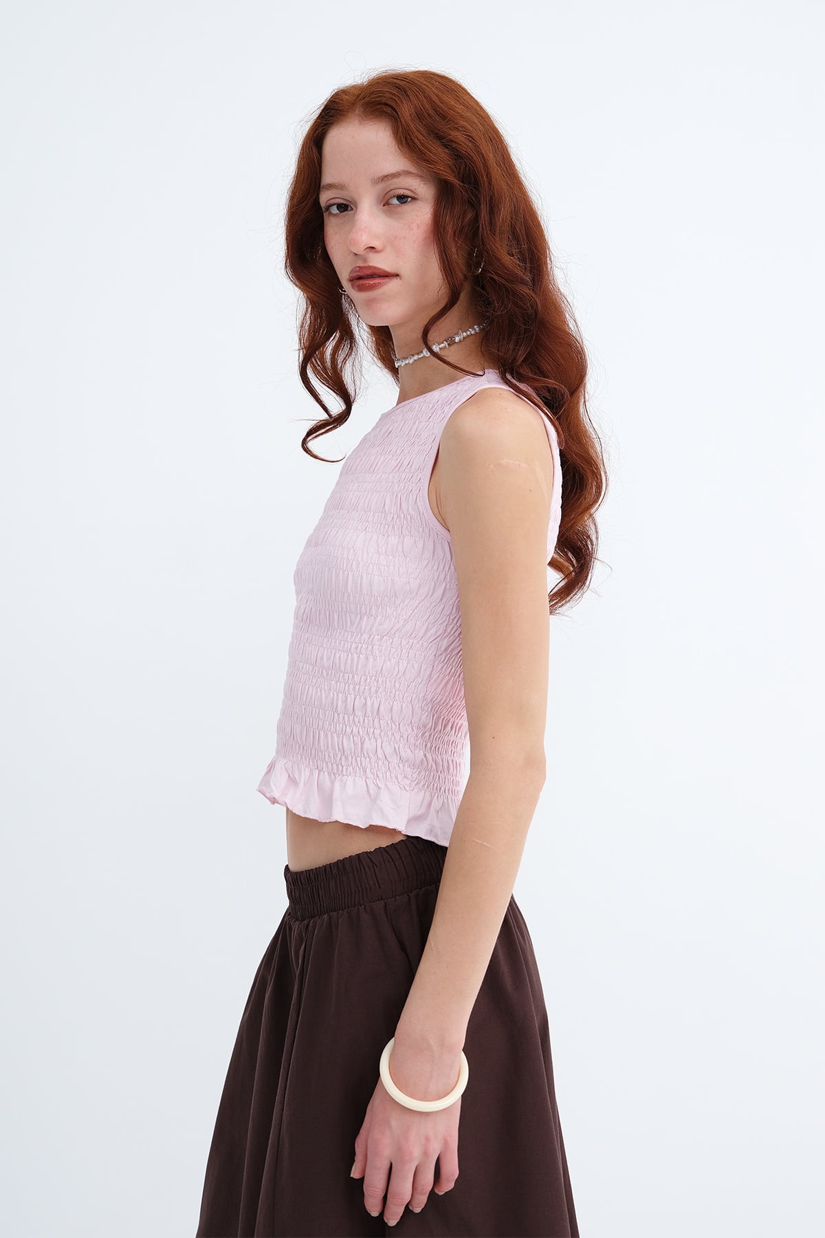 Sugar-Pink_Ruched-Sleeveless-Blouse-addax