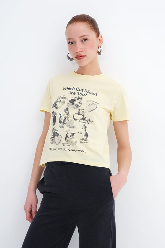 Light-Yellow_Cat-Print-T-Shirt-addax